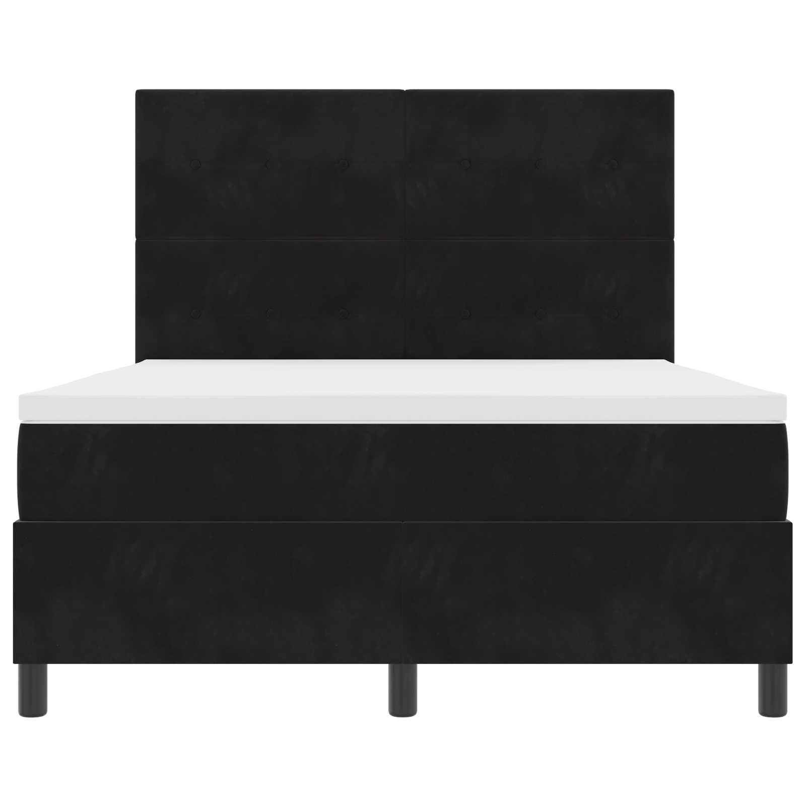 Lovos pagrindas su čiužiniu - Juoda, 140x190 cm, Aksomas - Image 8