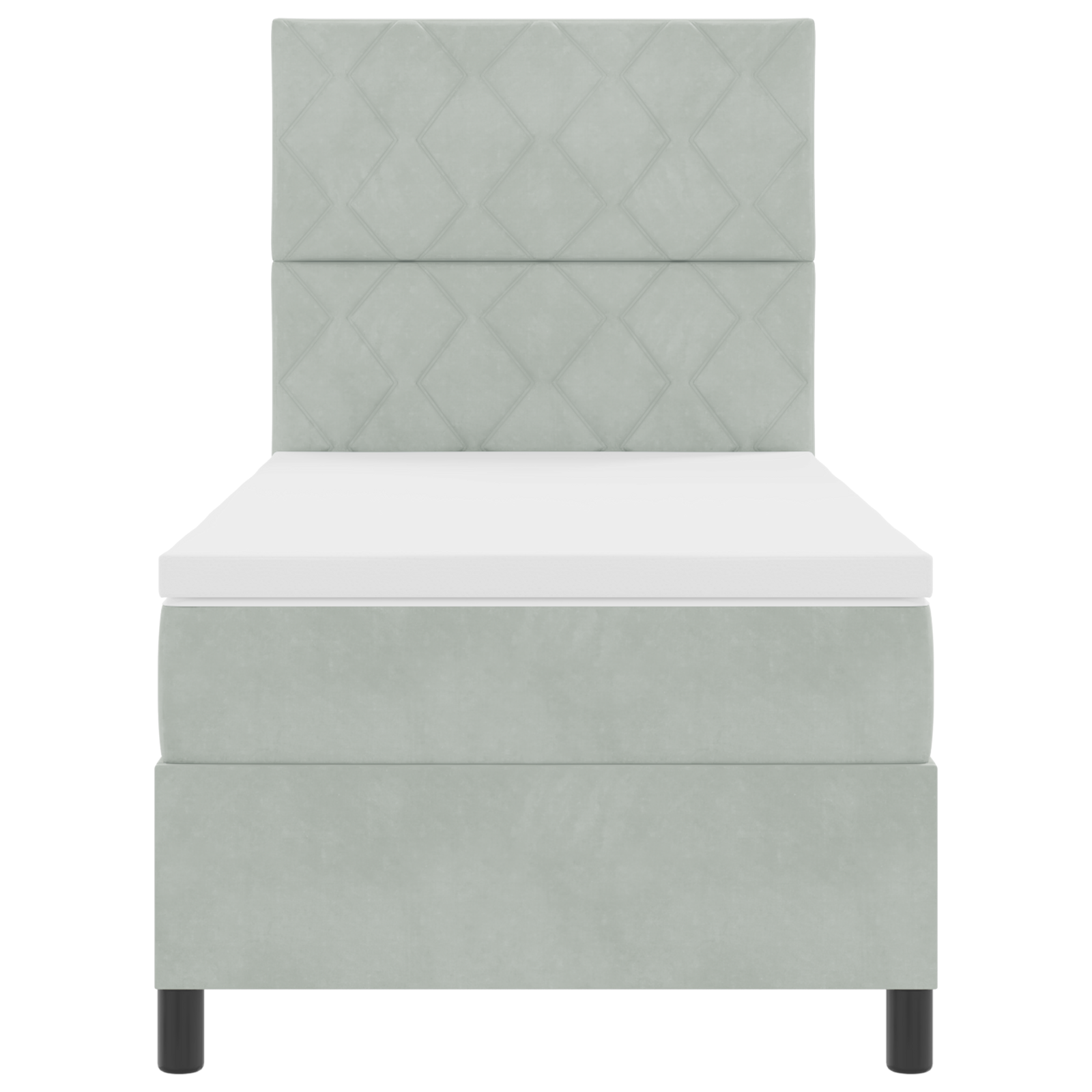 Čiužinys su lova Šviesiai pilka 100x200 cm Aksomas - Image 8