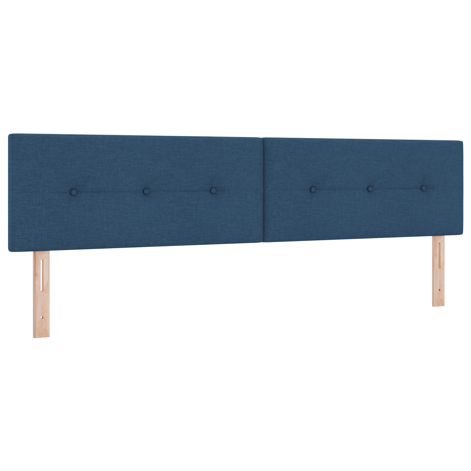 Box Spring Bed with Mattress Blue 200x200 cm Fabric - Image 5