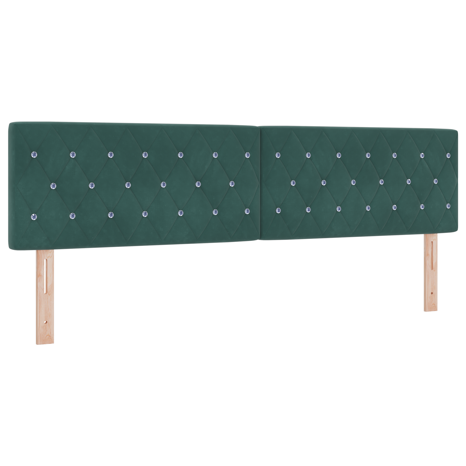 Box Spring Bed with Mattress - Dark Green, 180x200 cm, Velvet - Image 6