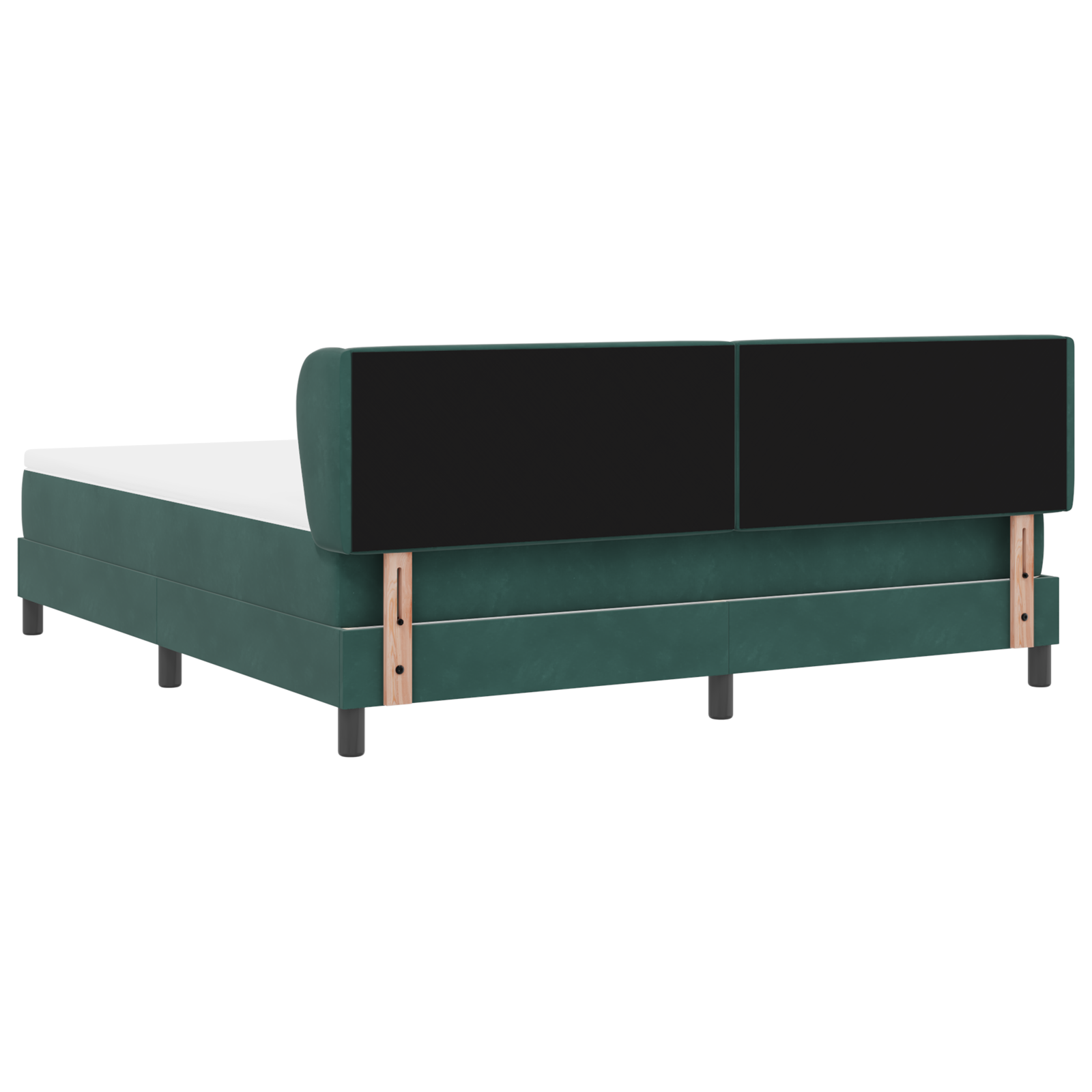 Box Spring Bed with Mattress - Dark Green, 180x200 cm, Velvet - Image 10