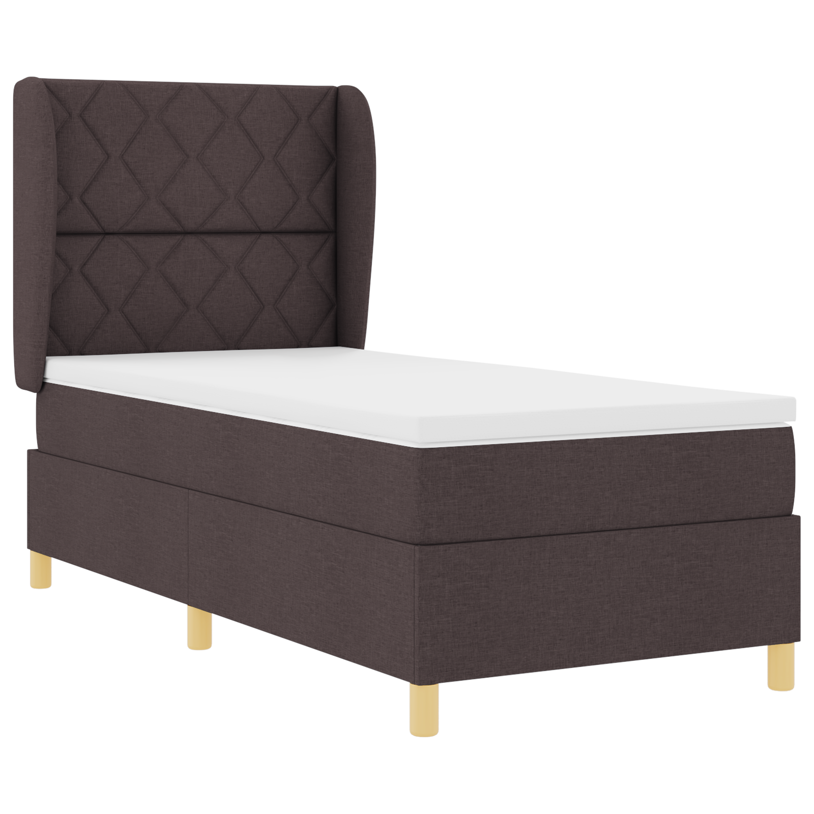 Thumbnail - vidaXL Boxspringbett mit Matratze Dunkelbraun 90x200 cm Stoff