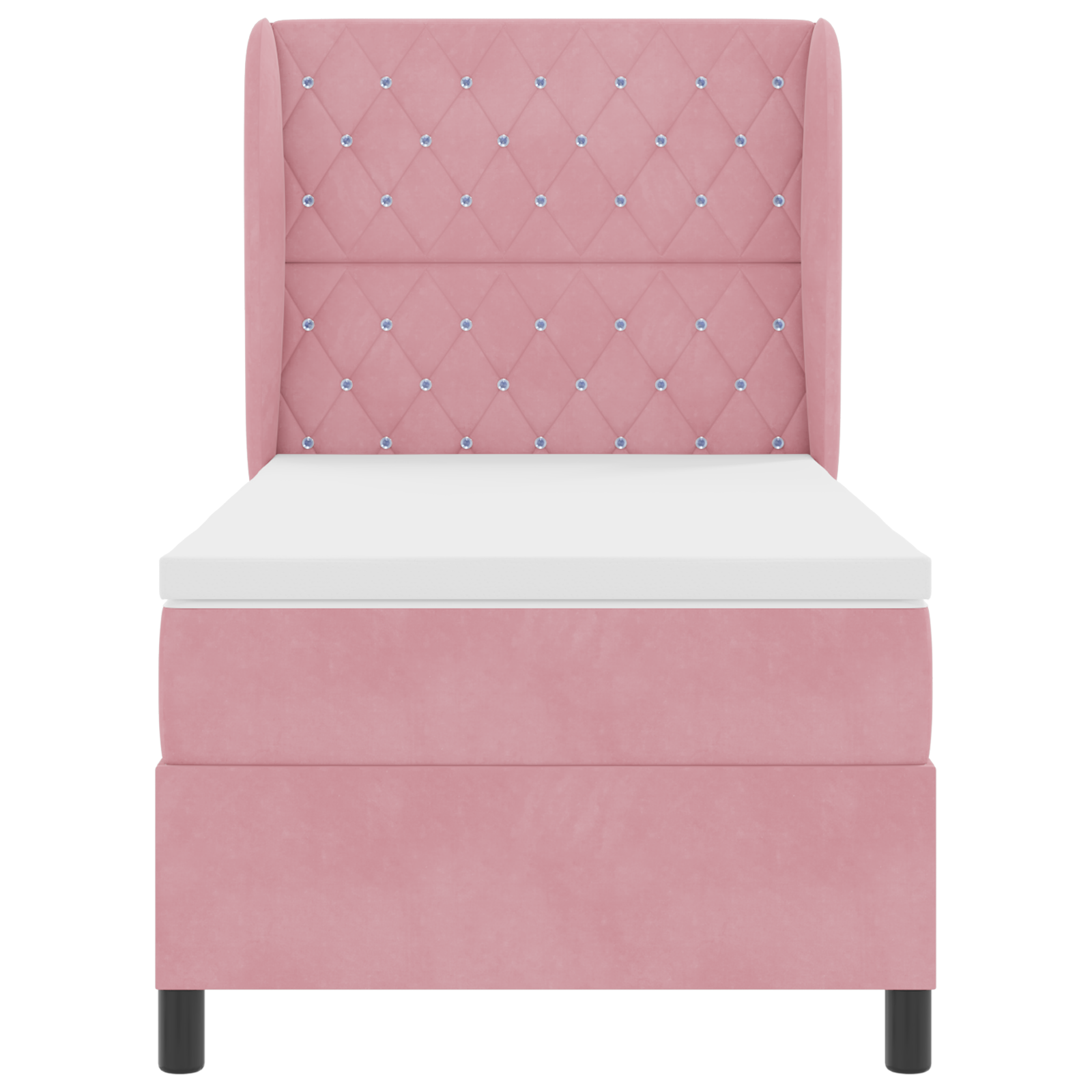 Čiužinys su lovos konstrukcija Rožinė 90x190 cm Aksomas - Image 7