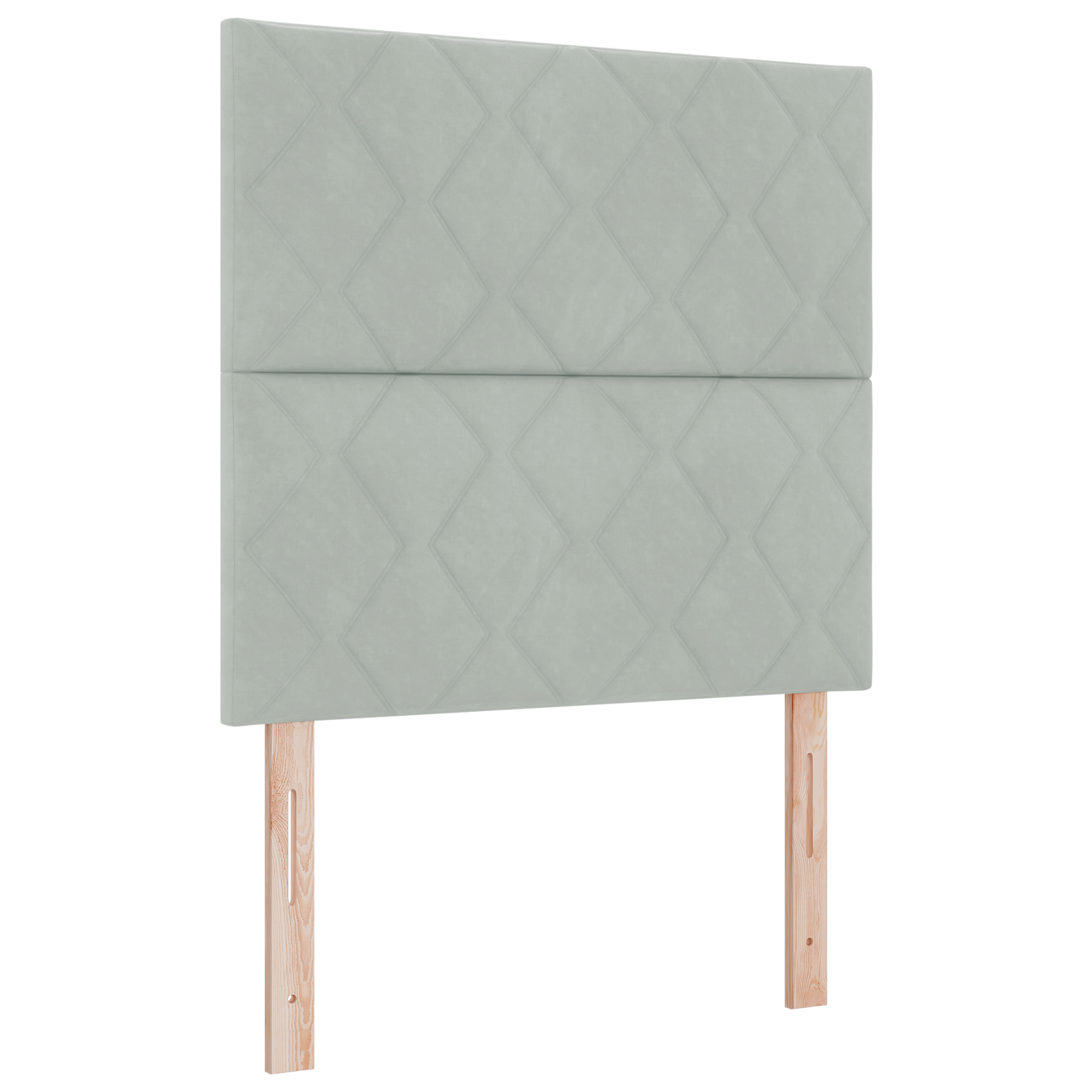 Thumbnail - vidaXL Boxspringbett mit Matratze Hellgrau 90x200 cm aus Samt