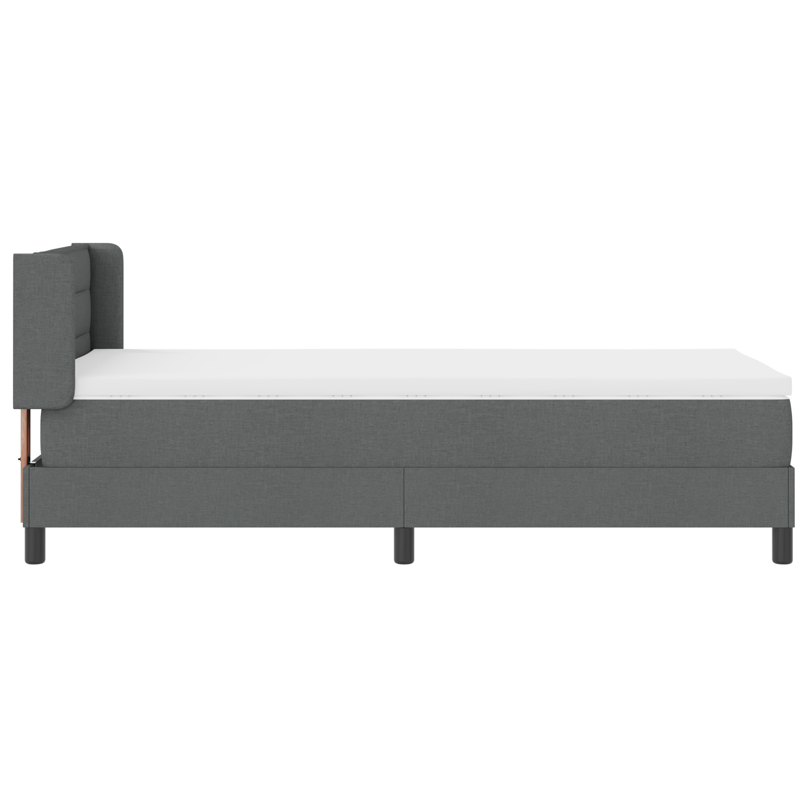 Čiužinių Dėžė su Čiužiniu Tamsiai Pilka 90x200 cm Audinys - Image 9