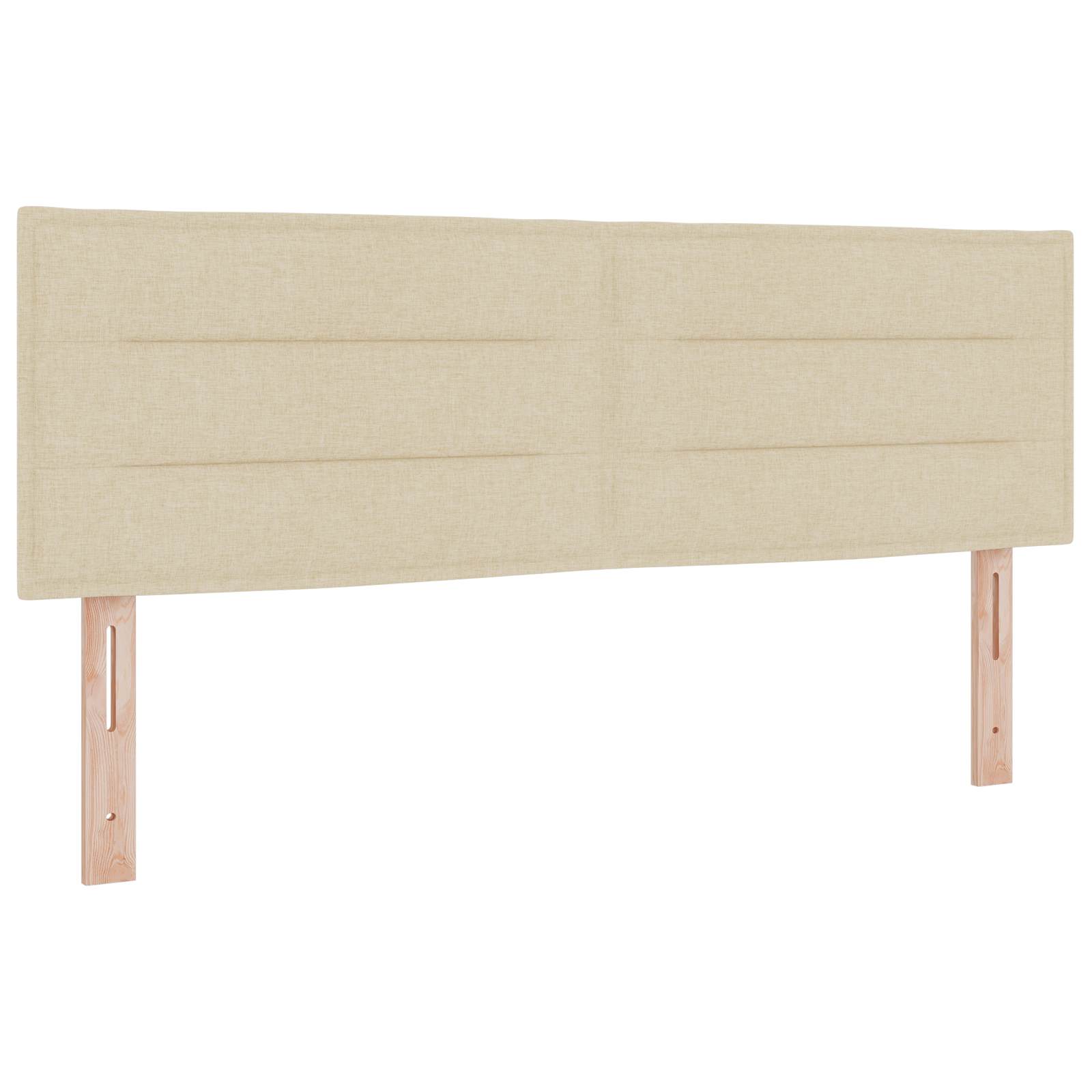 Box Spring Bed with Mattress Cream 160x200 cm Fabric - Image 6