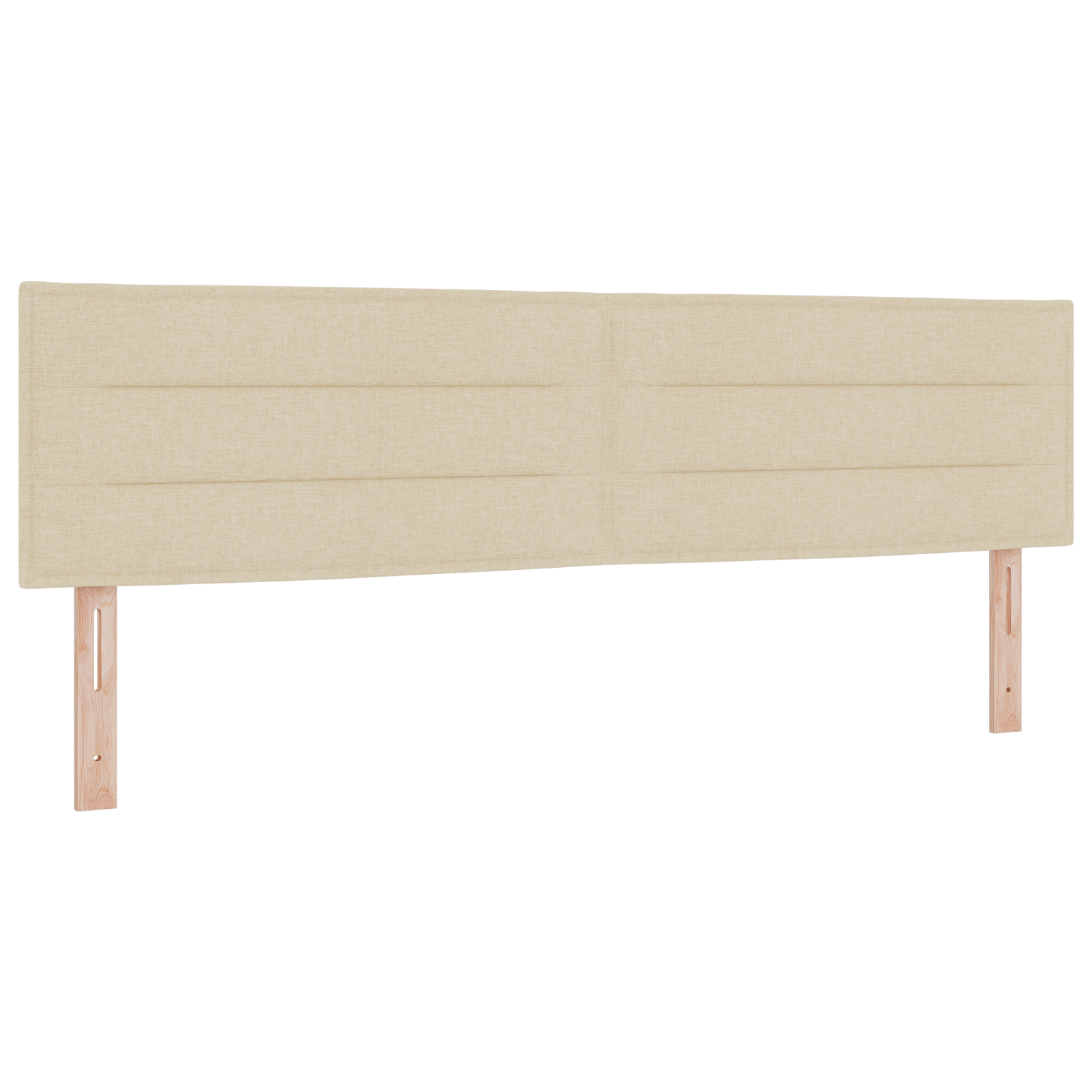 Box Spring Bed with Mattress Cream 180x200 cm Fabric - Image 6