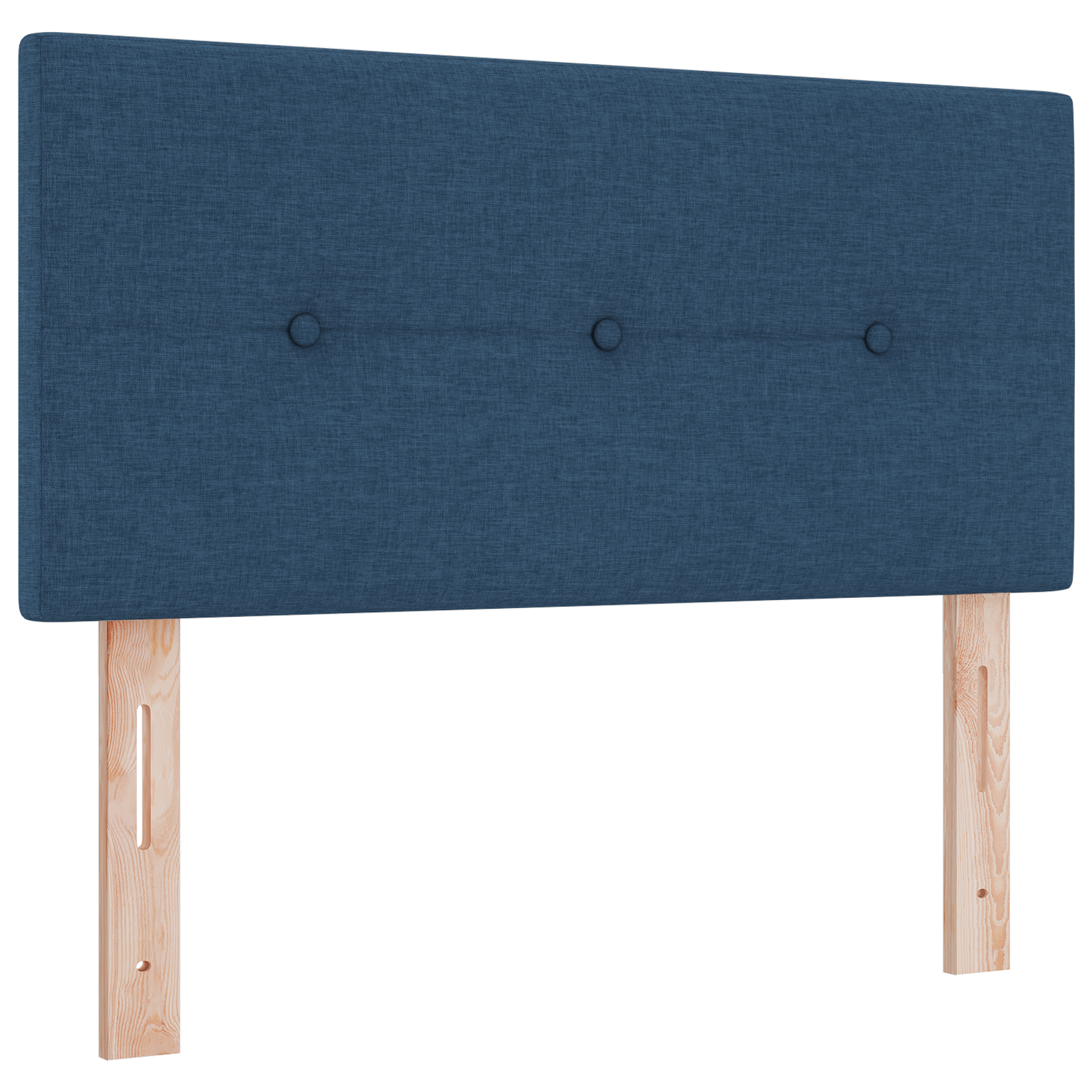 Box Spring Bed with Mattress Blue 90x190 cm Fabric - Image 6