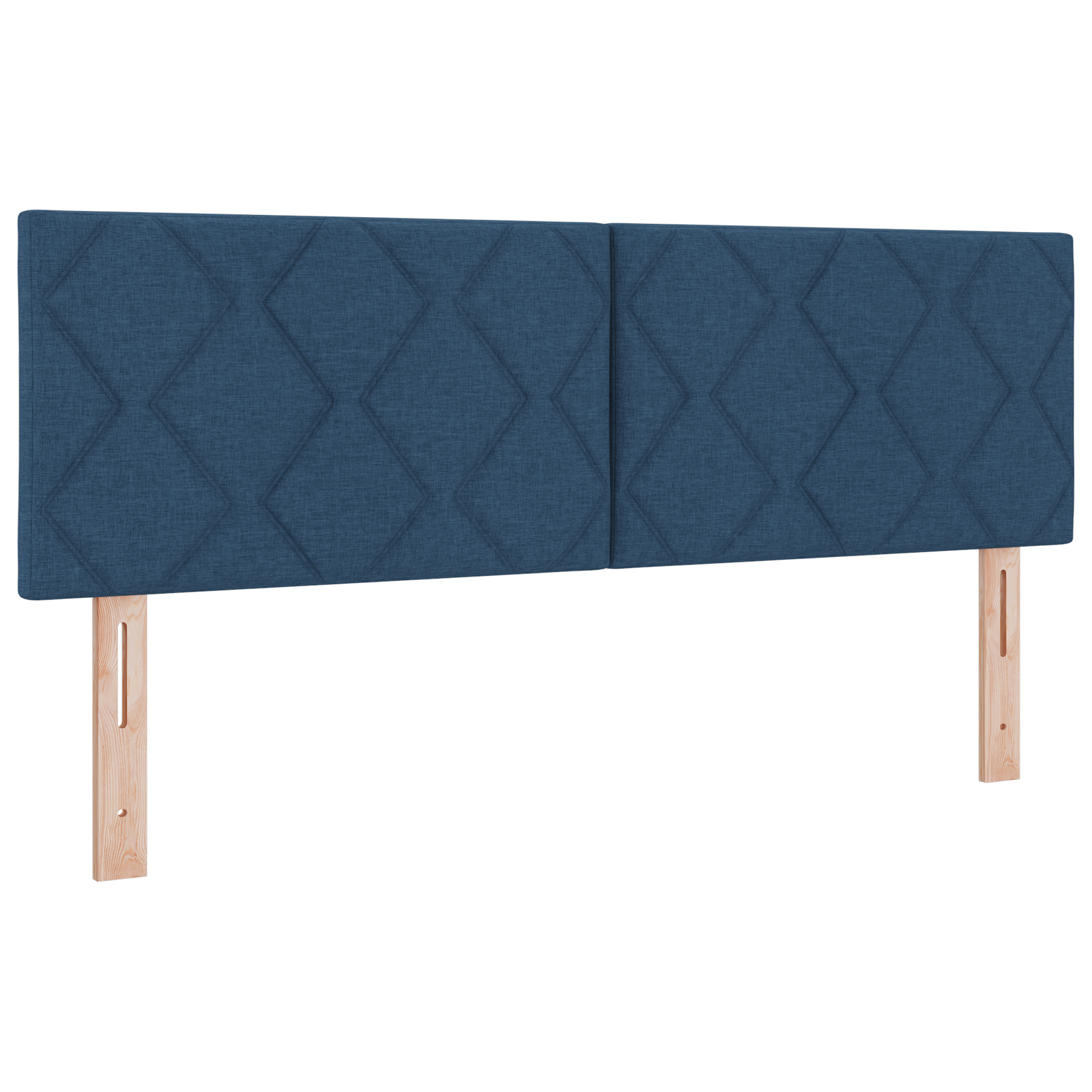 Box Spring Bed with Mattress Blue 160x200 cm Fabric - Image 6