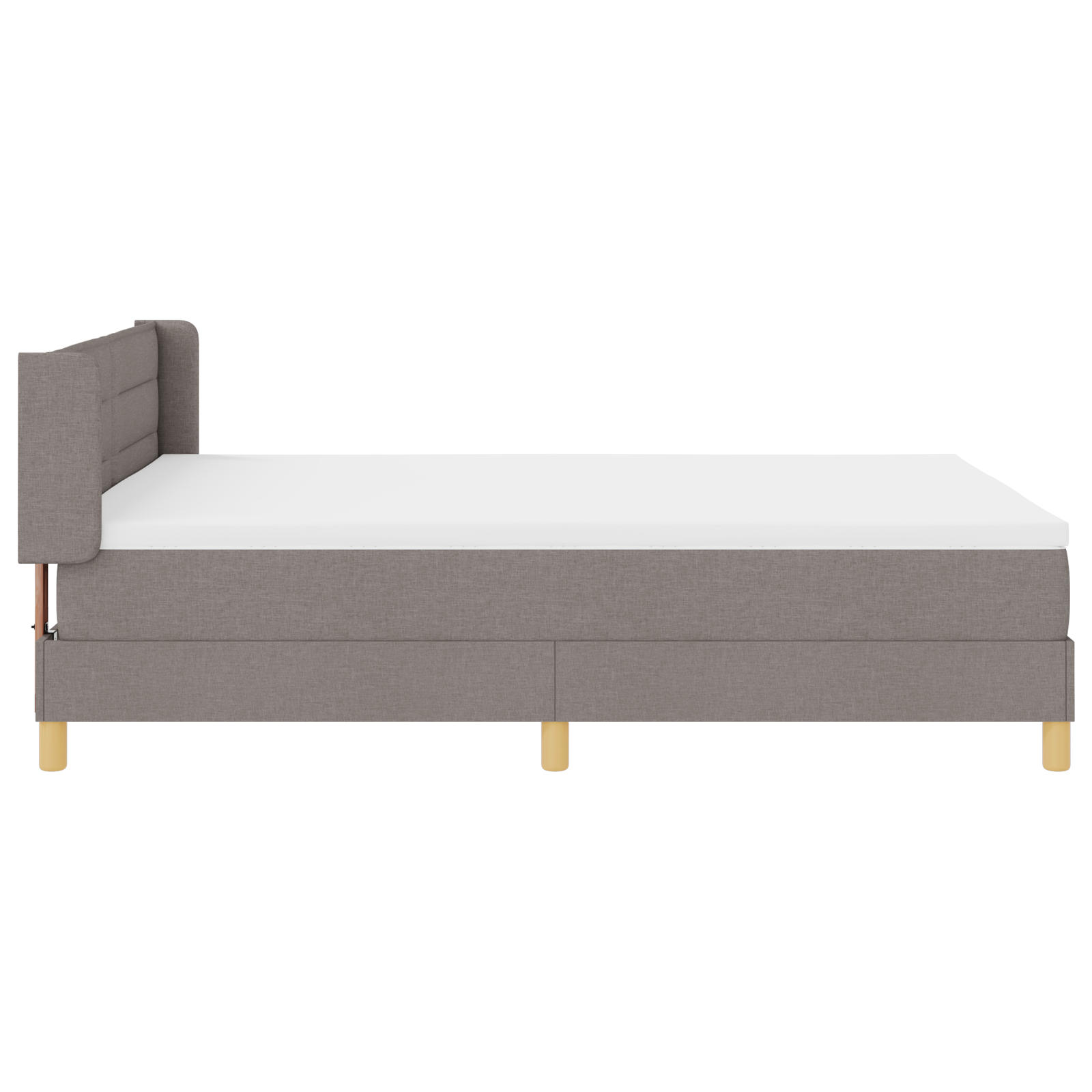 Box Spring Bed with Mattress Taupe 140x200 cm Fabric - Image 9