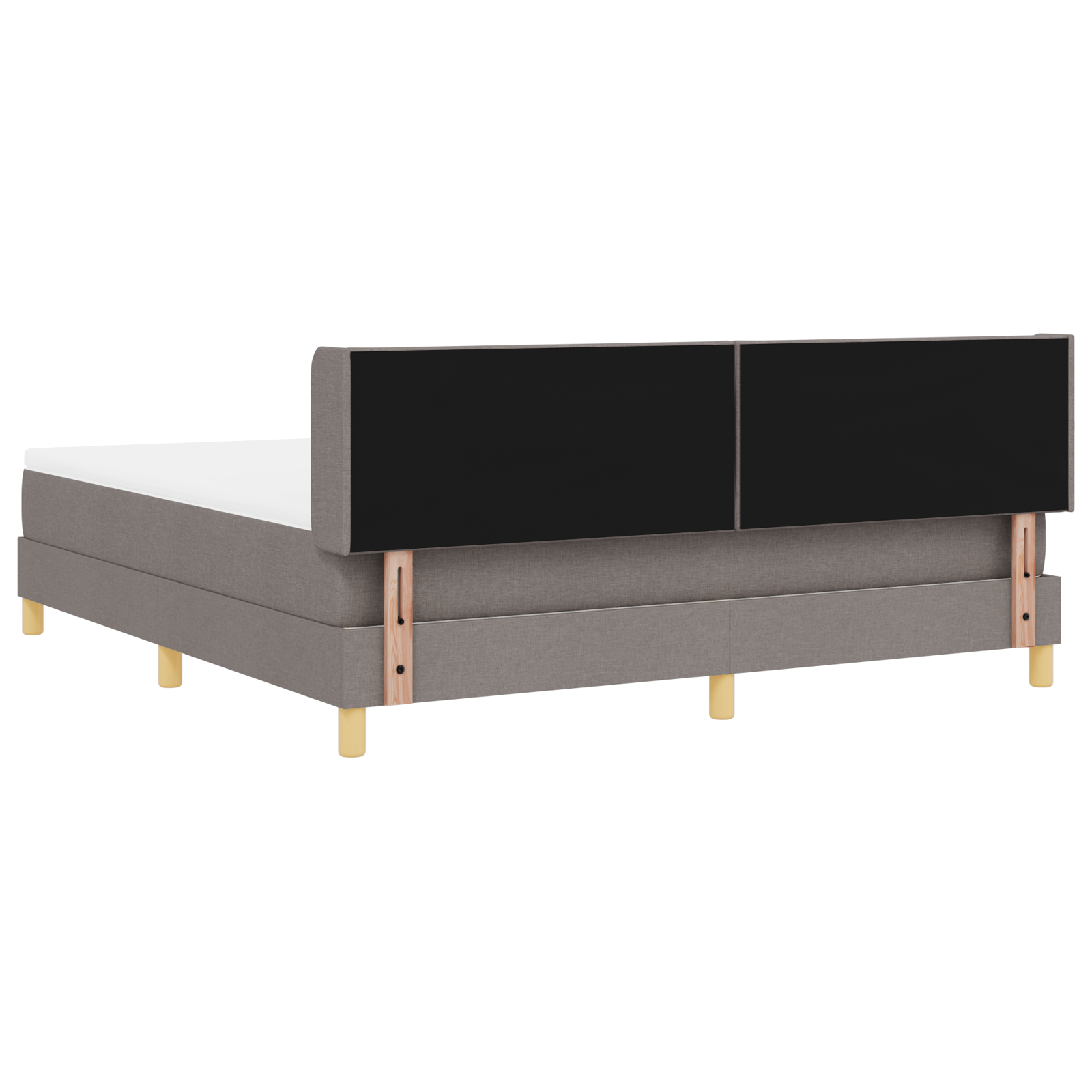 Box Spring Bed with Mattress Taupe 180x200 cm Fabric - Image 10