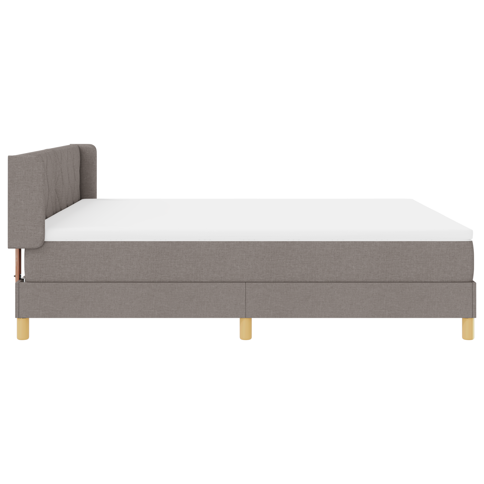 Box Spring Bed with Mattress Taupe 180x200 cm Fabric - Image 9