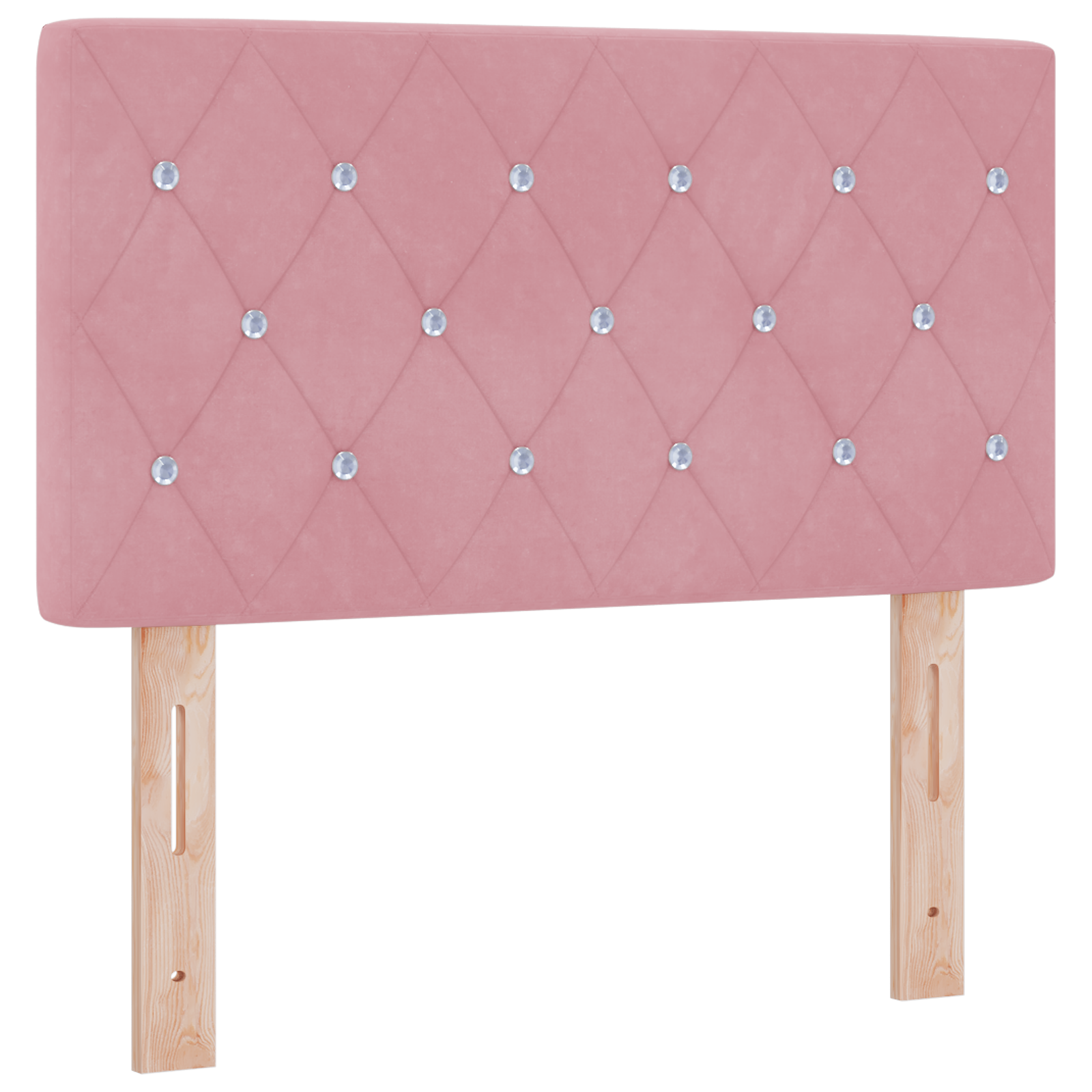 Box Spring Bed with Mattress Pink 80x200 cm Velvet - Image 6