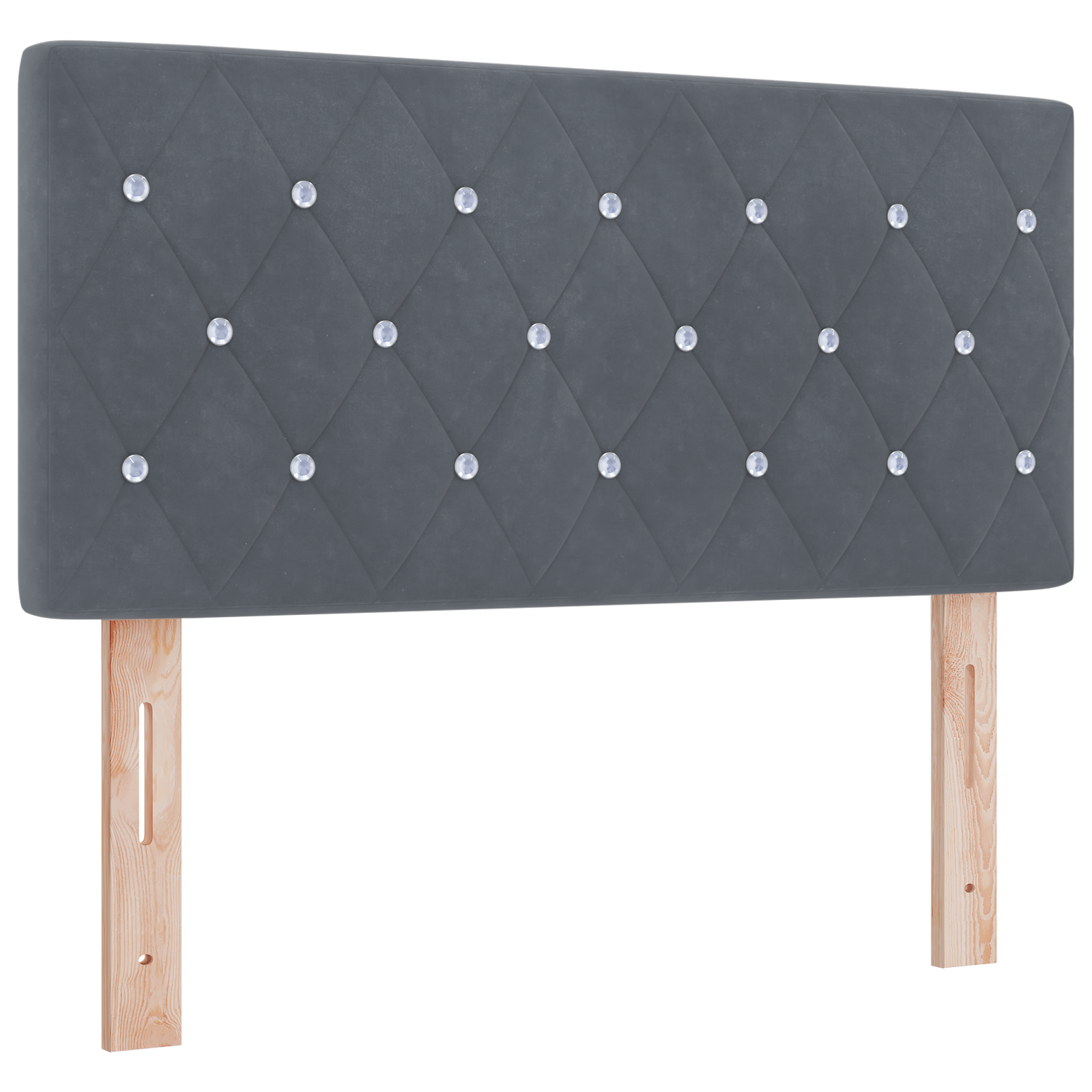 Čiužinys su pagrindu Tamsiai pilkas 90x190 cm Aksomas - Image 6