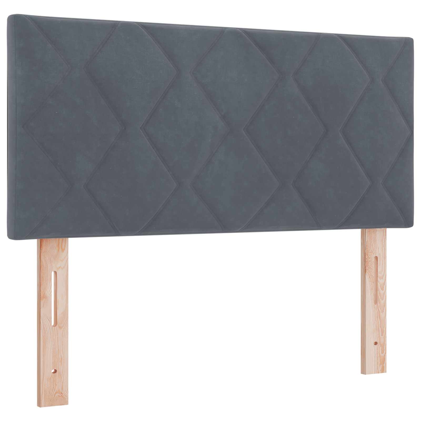 Lova su čiužiniu Tamsiai pilka 90x200 cm Aksomas - Image 6