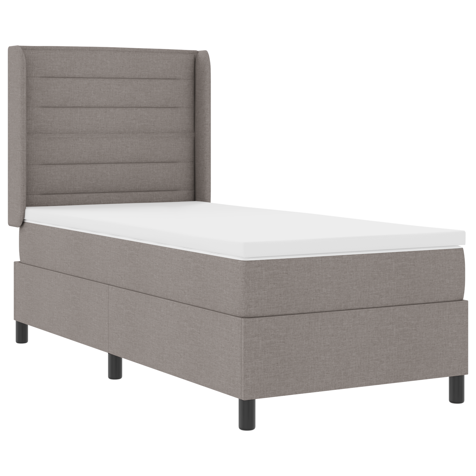 Thumbnail - vidaXL Boxspringbett mit Matratze Taupe 90x190 cm Stoff