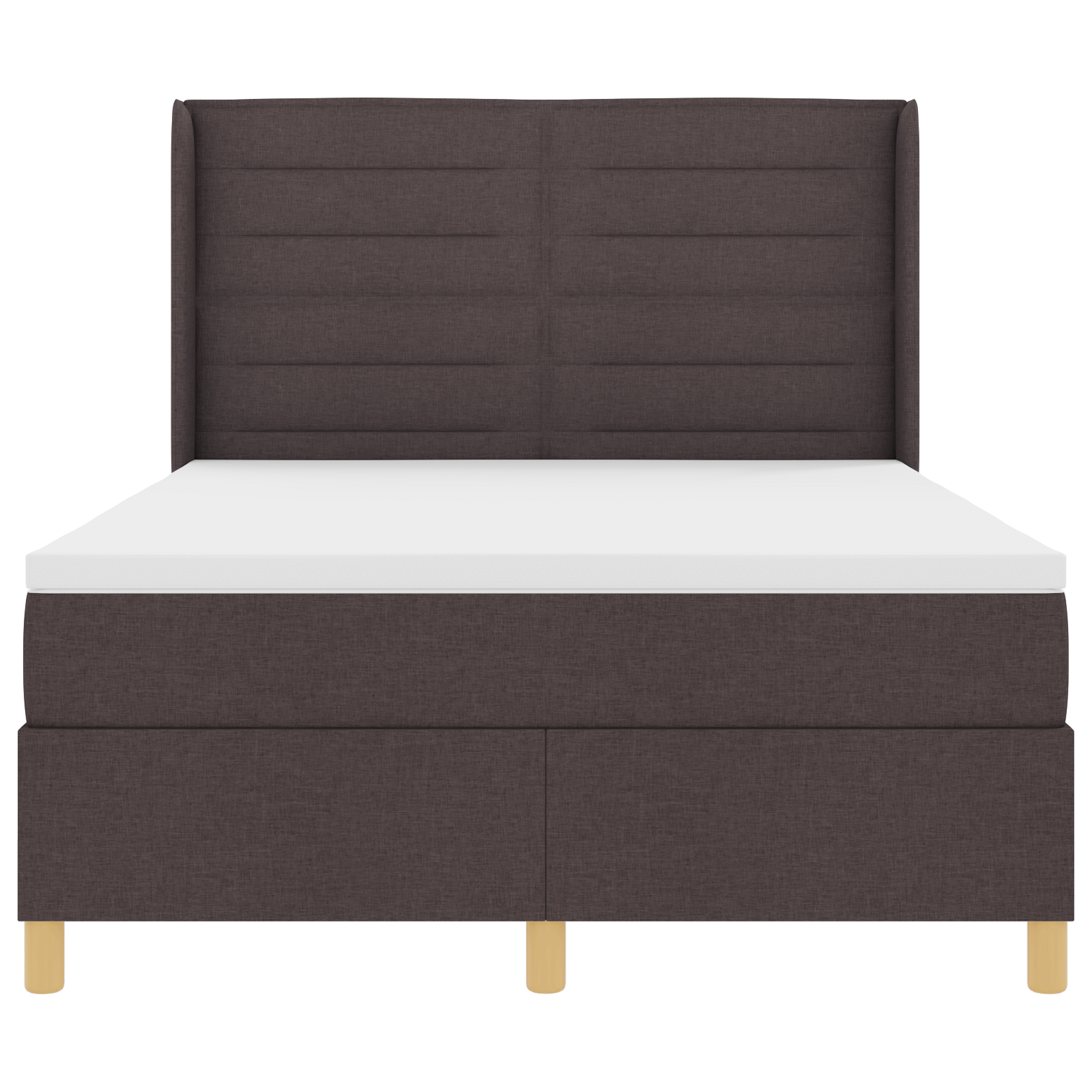 Vidaxl Boxspringbett Mit Matratze In Dunkelbraun, 140 X 190 Cm, Aus Stoff vidaXL - Bild 9 von 13