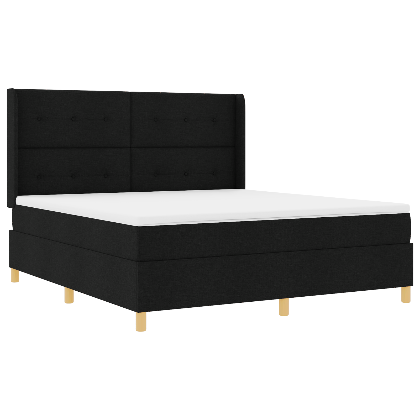 Thumbnail - vidaXL Boxspringbett mit Matratze Schwarz 180x200 cm Stoff