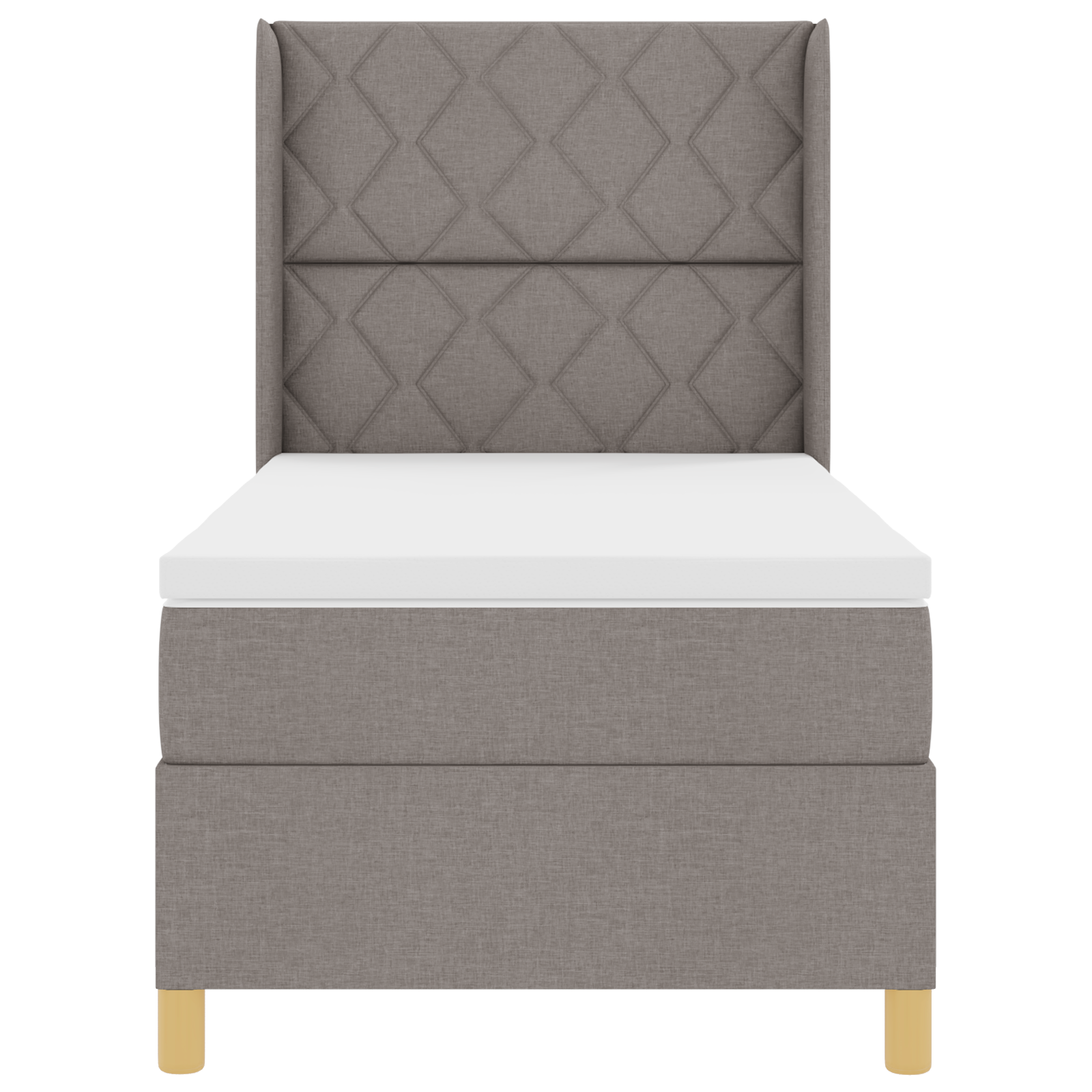 Box Spring Bed with Mattress Taupe 90x190 cm Fabric - Image 8