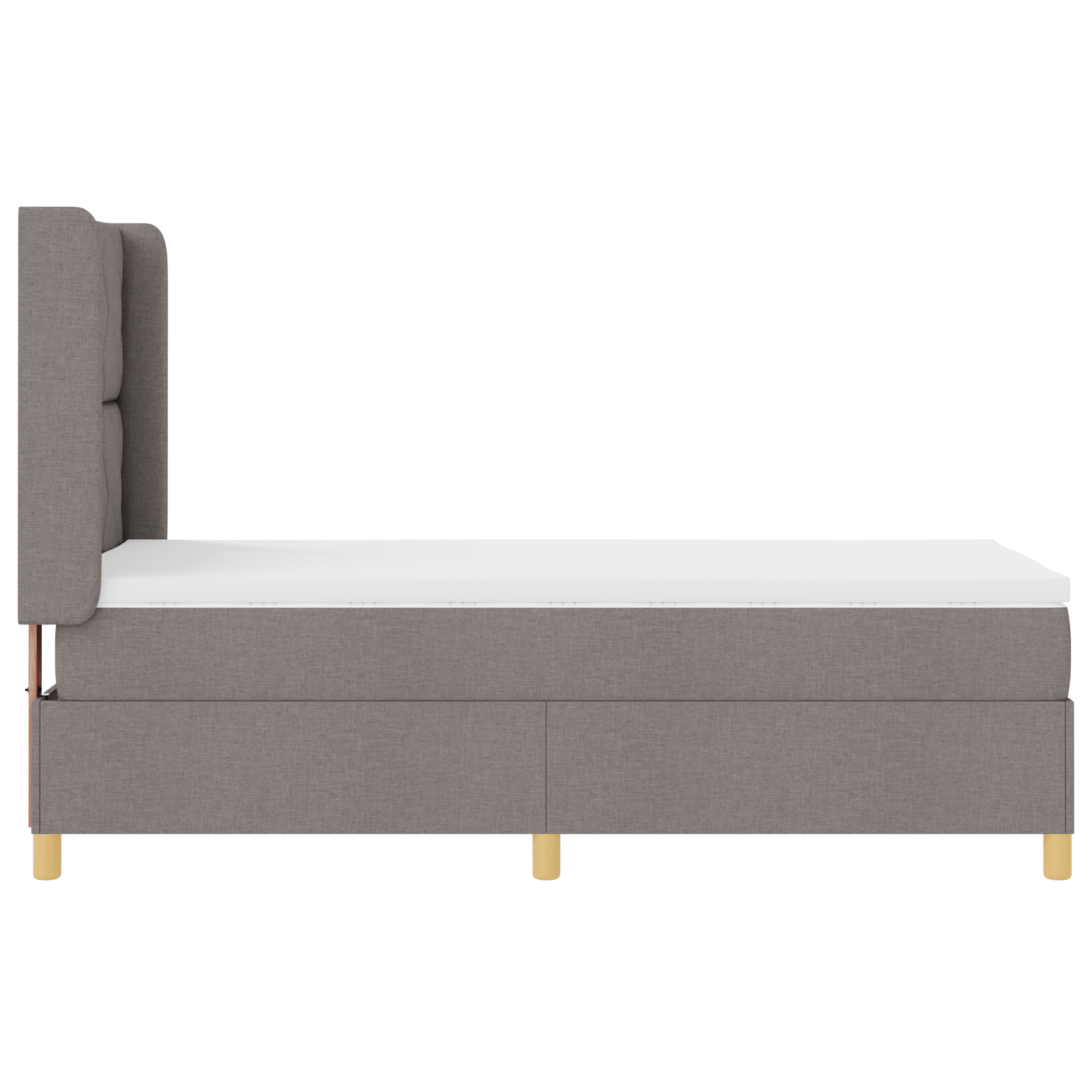 Box Spring Bed with Mattress Taupe 90x190 cm Fabric - Image 9