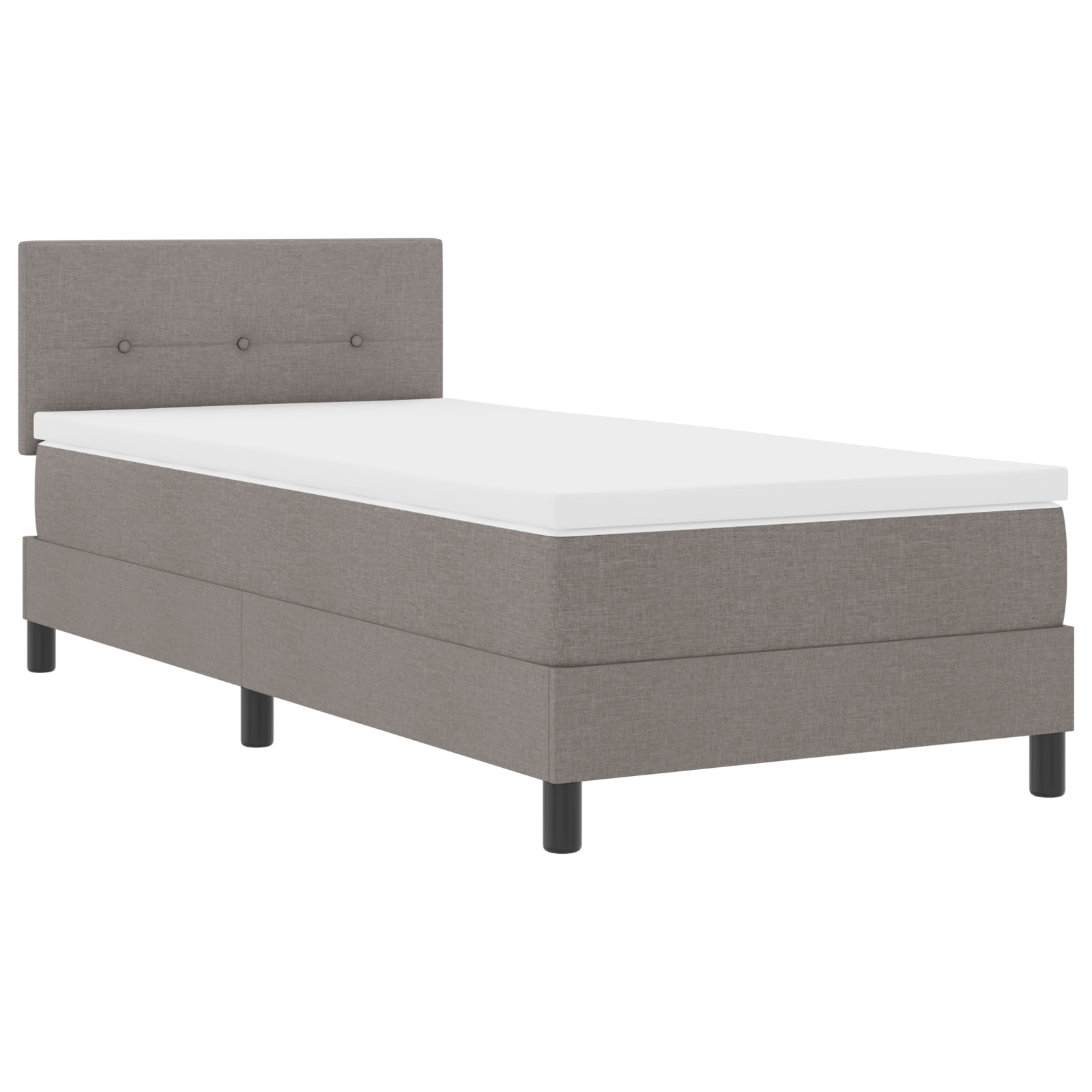 Thumbnail - vidaXL LED Boxspringbett mit Matratze Taupe 80x200 cm Stoff