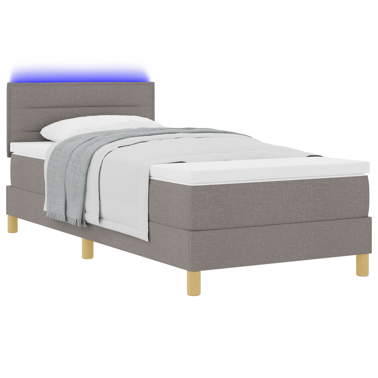 Boxspringbett Matratze LED Bett Bettgestell Polsterbett Lattenrost Stoff vidaXL - Bild 87 von 96