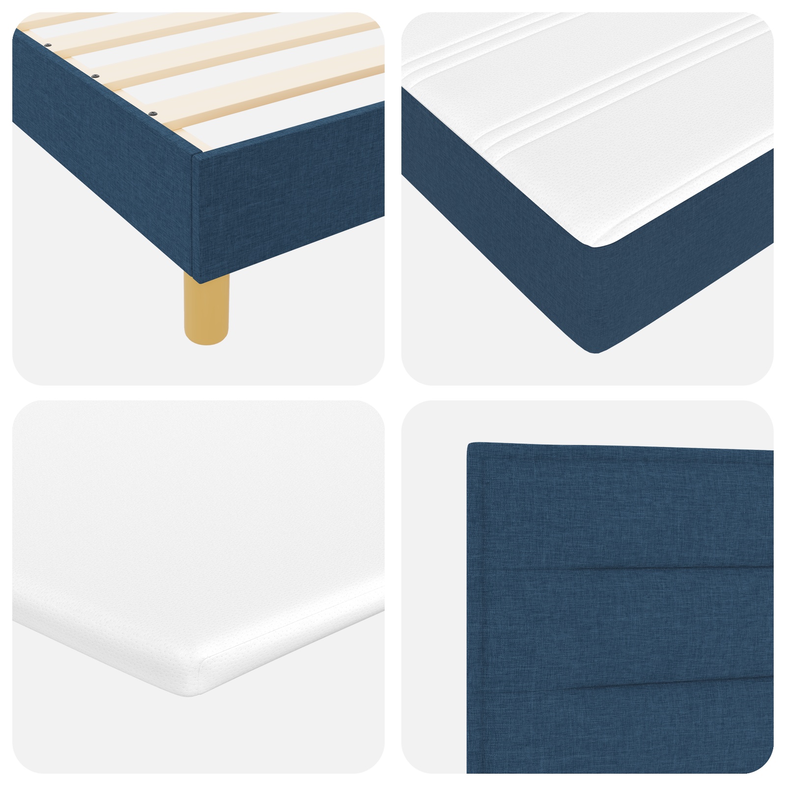 Boxspringbett Matratze LED Bett Bettgestell Polsterbett Lattenrost Stoff vidaXL - Bild 23 von 96