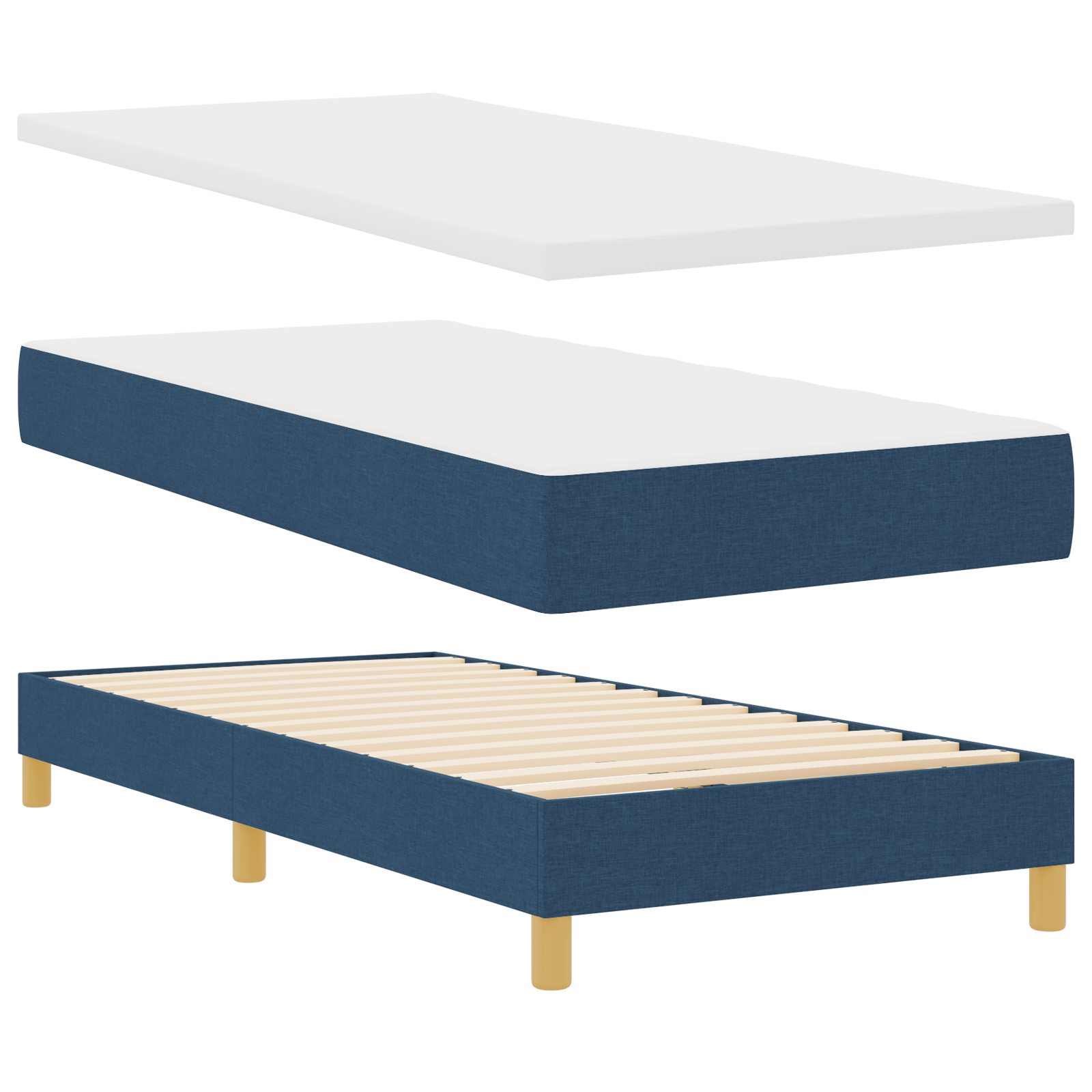 Boxspringbett Matratze LED Bett Bettgestell Polsterbett Lattenrost Stoff vidaXL - Bild 18 von 96