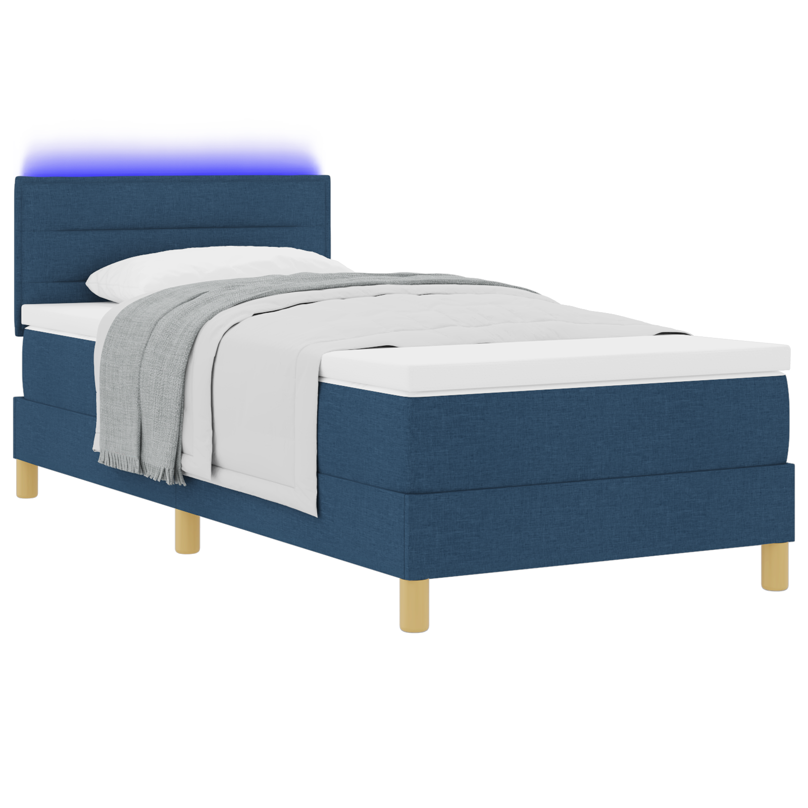 Boxspringbett Matratze LED Bett Bettgestell Polsterbett Lattenrost Stoff vidaXL - Bild 15 von 96