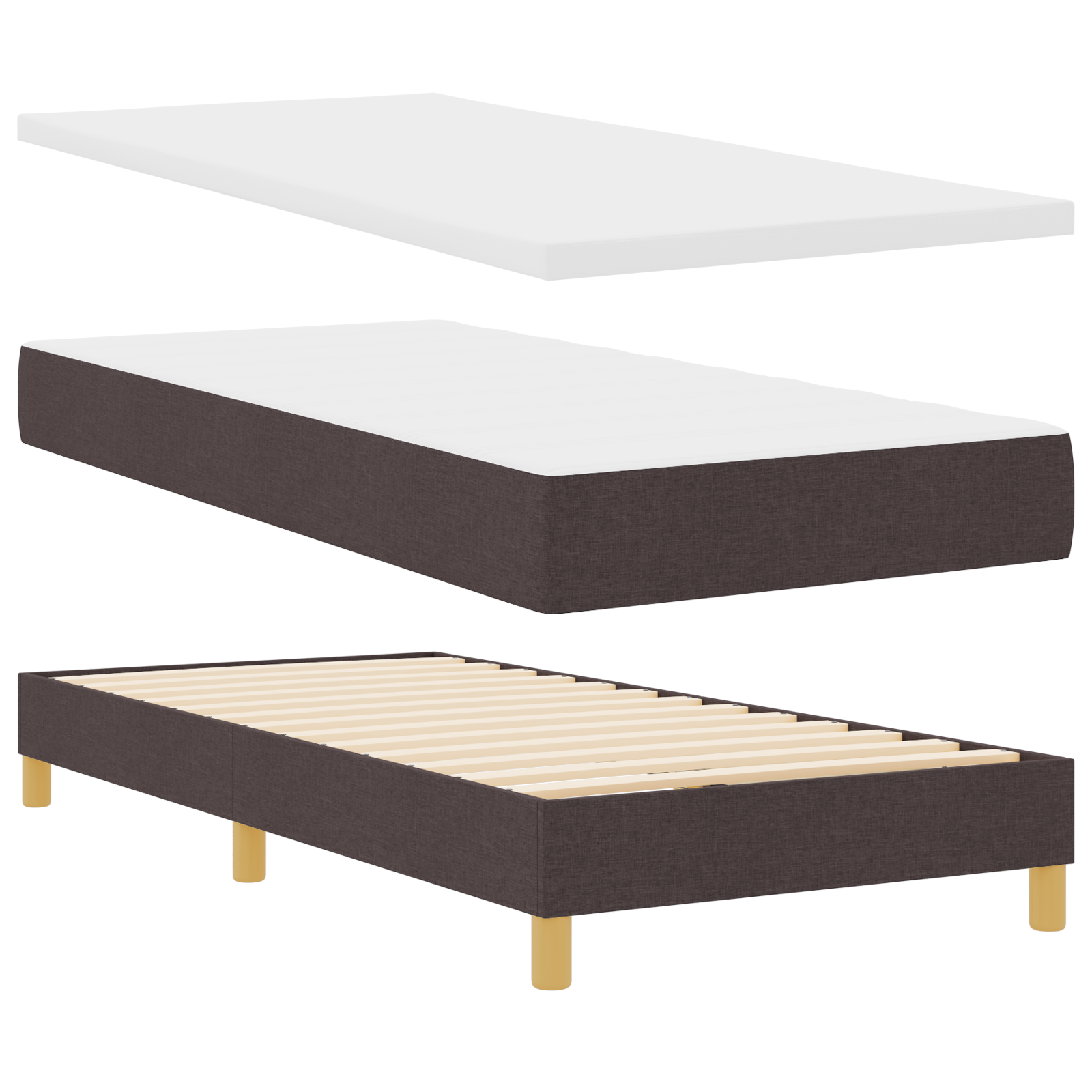 Boxspringbett Matratze LED Bett Bettgestell Polsterbett Lattenrost Stoff vidaXL - Bild 42 von 96