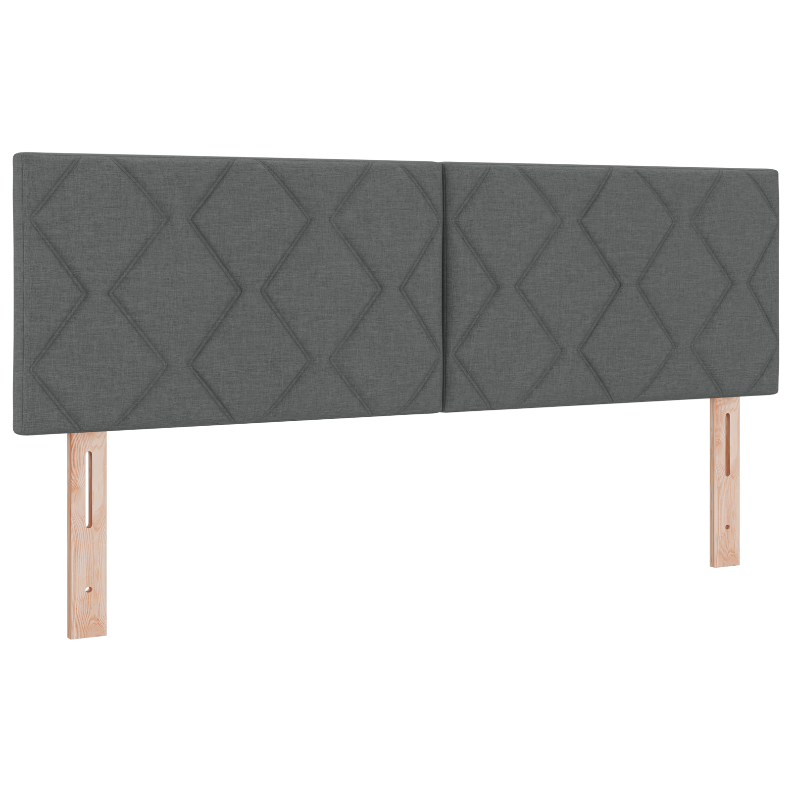 Box Spring Bed with Mattress & LED Dark Grey 140x190 cm Fabric - Image 7