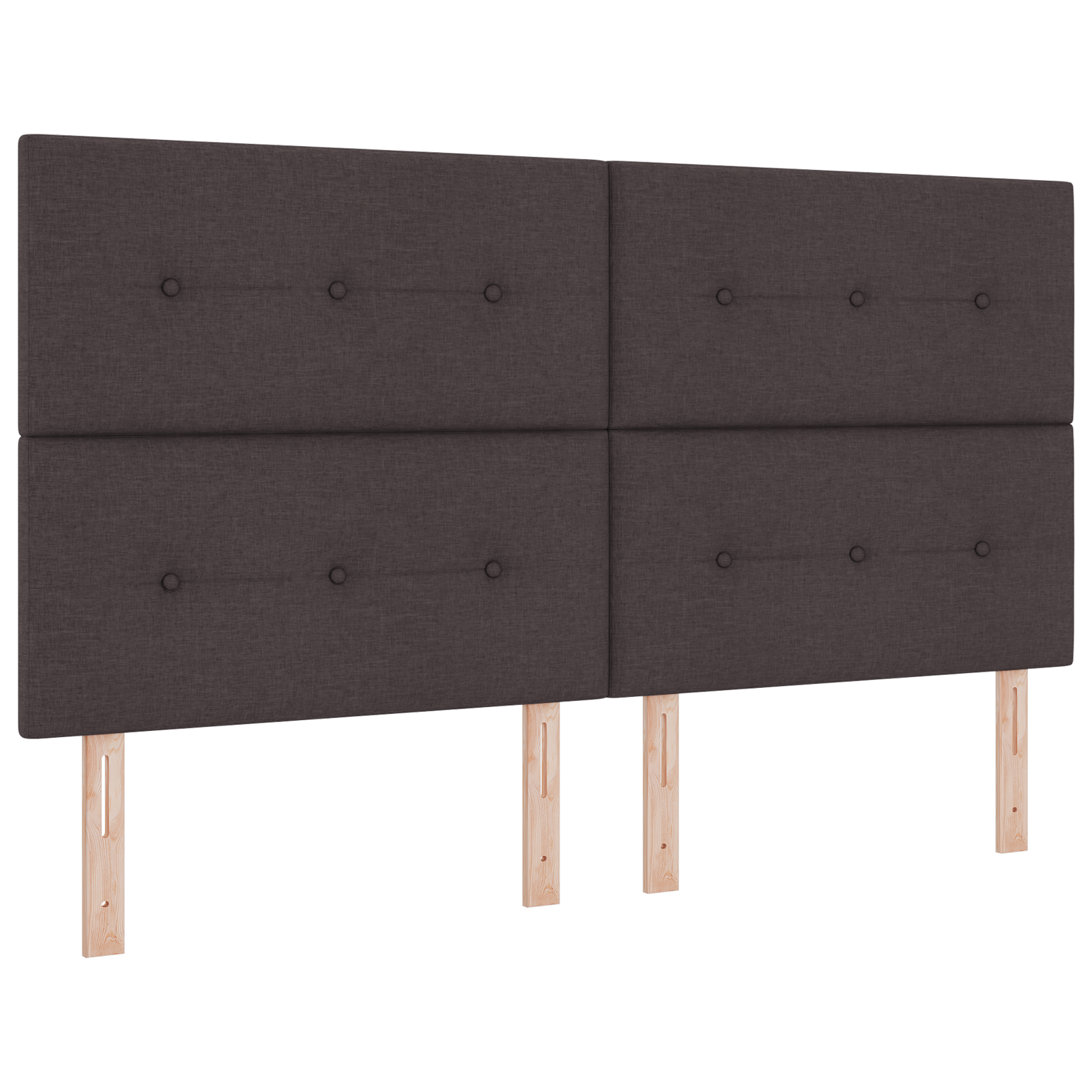 Thumbnail - vidaXL Boxspringbett mit Matratze & LED in Dunkelbraun, 180 x 200 cm Stoff