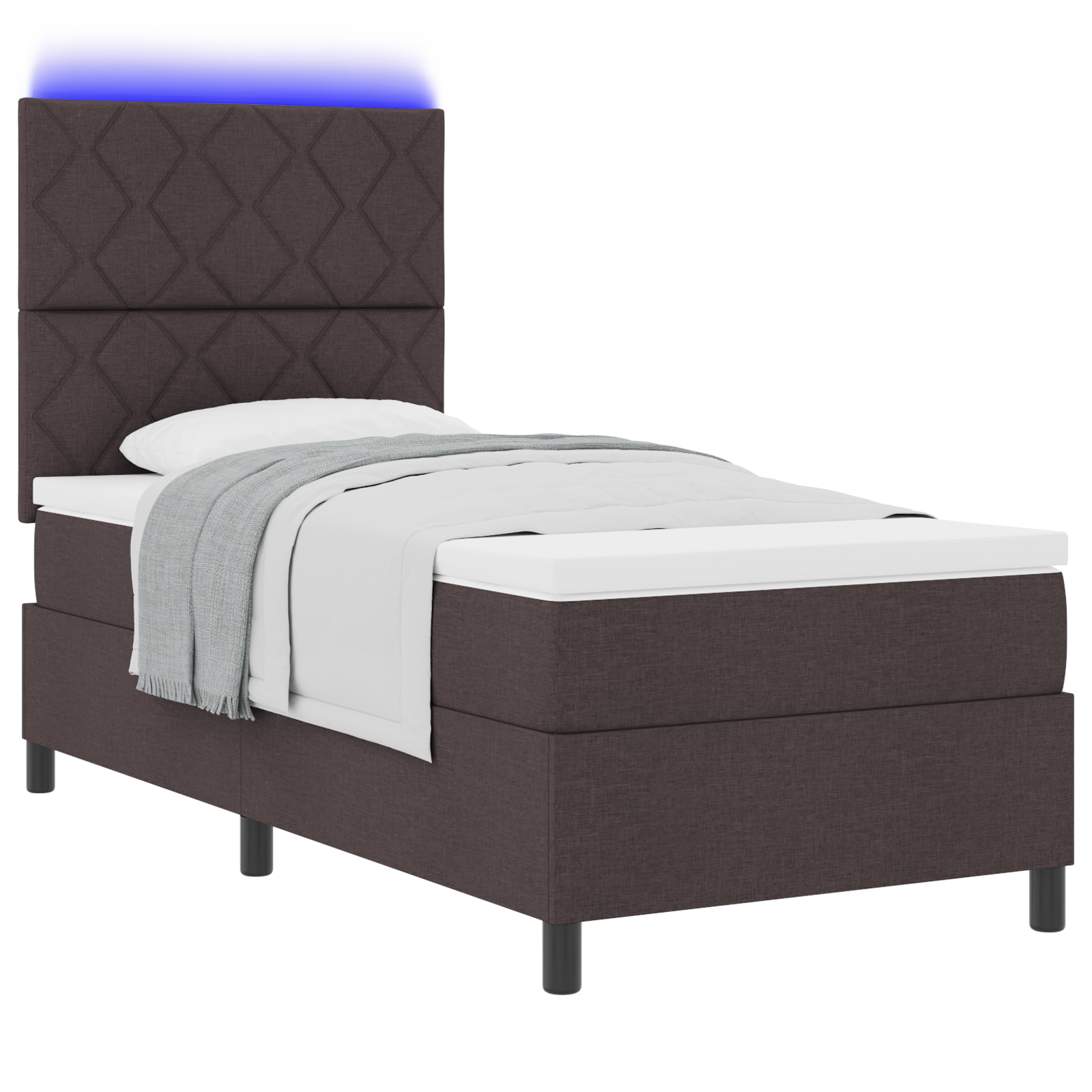 Boxspringbett Matratze LED Bett Bettgestell Polsterbett Lattenrost Stoff vidaXL - Bild 32 von 53