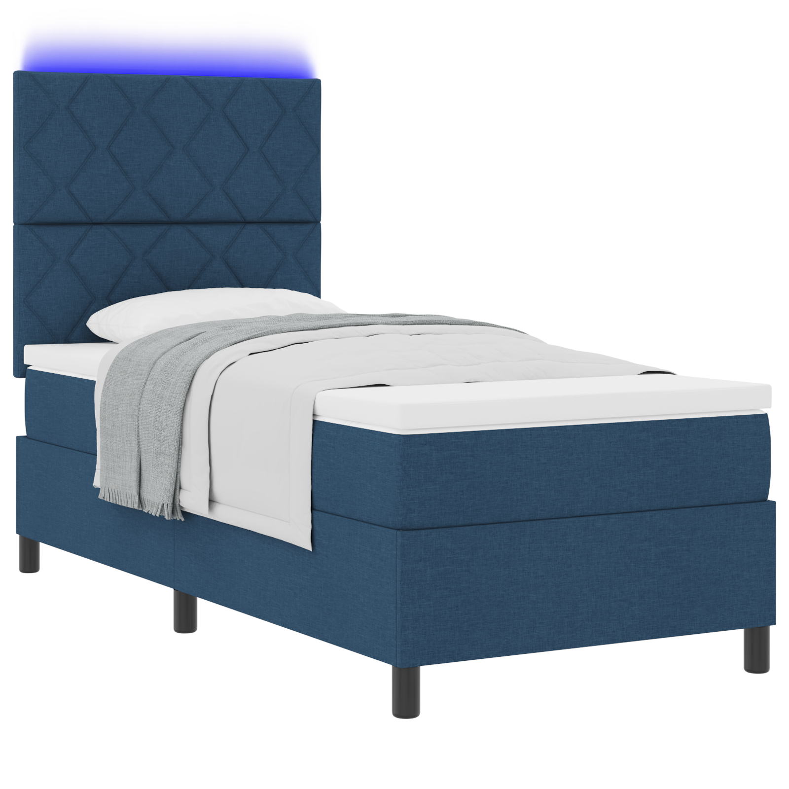 Boxspringbett Matratze LED Bett Bettgestell Polsterbett Lattenrost Stoff vidaXL - Bild 8 von 53