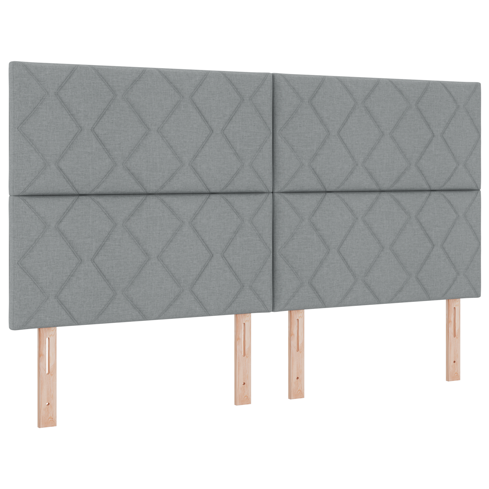 Thumbnail - vidaXL Boxspringbett mit Matratze & LED Licht Grau 180x200 cm Stoff