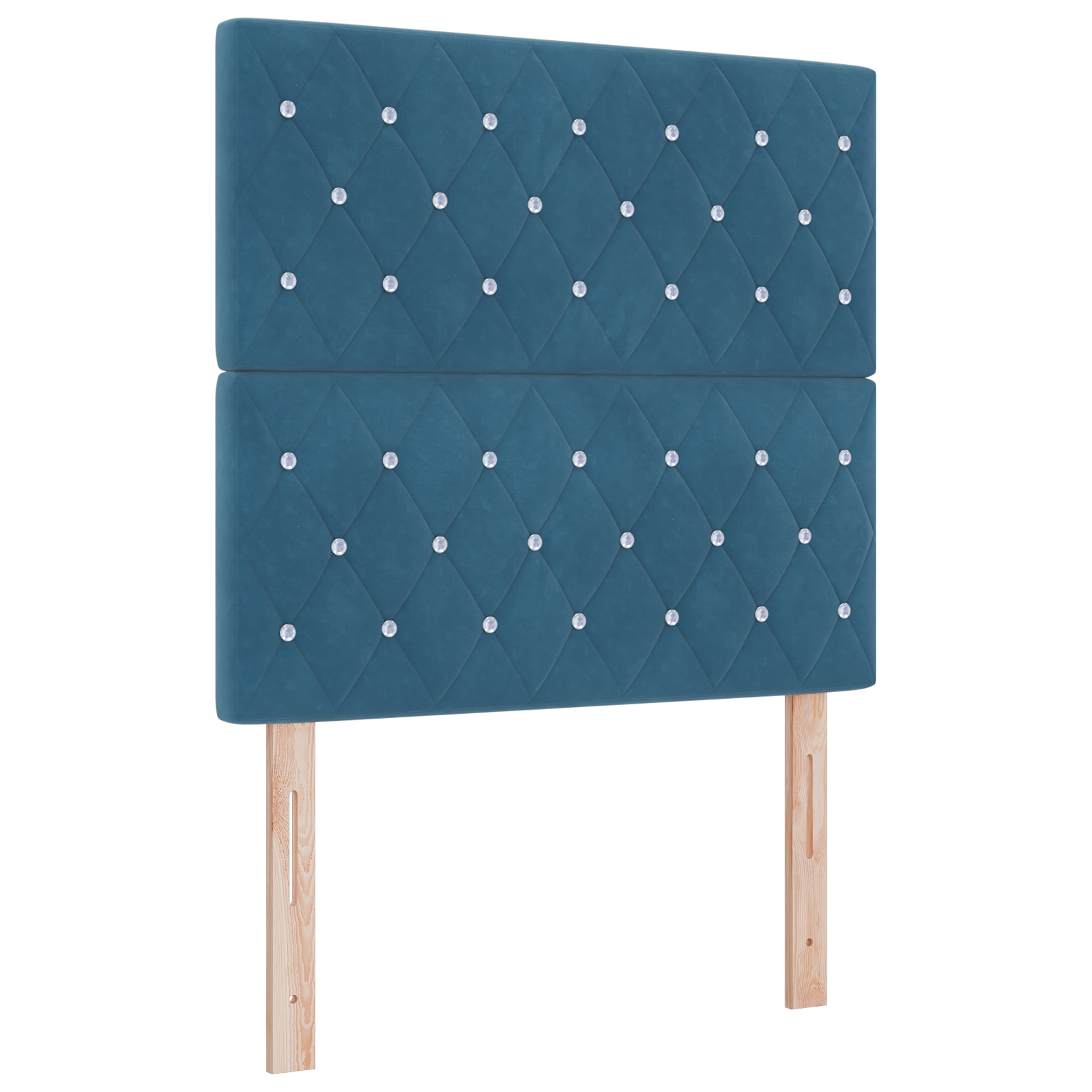 Thumbnail - vidaXL Boxspringbett mit Matratze & LED Dunkelblau 90x190 cm Velvet