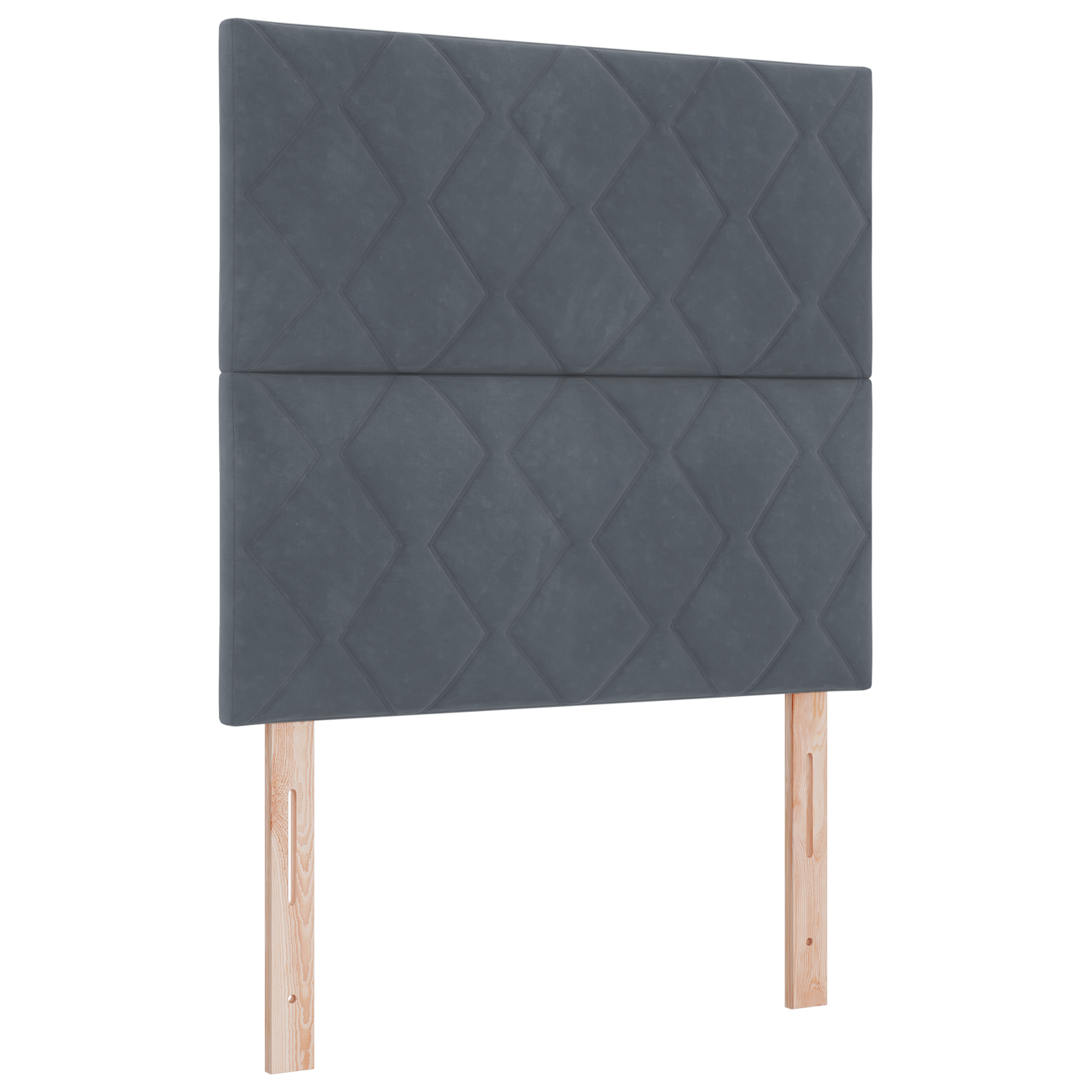 Thumbnail - vidaXL LED Boxspringbett mit Matratze Dunkelgrau 100x200 cm Samt