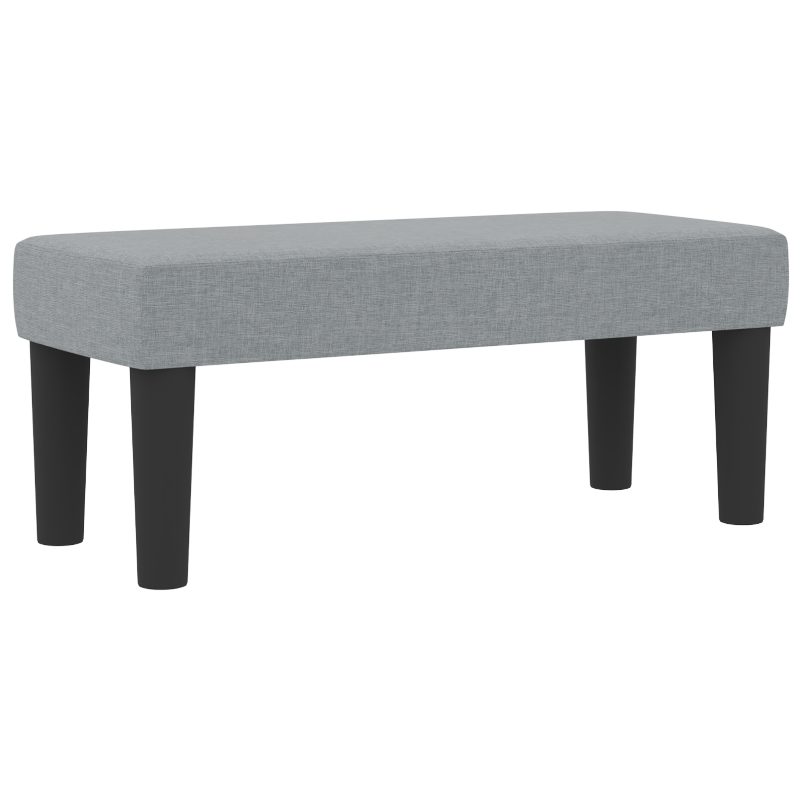 Pagrindinė lova su čiužiniu ir suoleliu šviesiai pilka 80x200 cm audinys - Image 7