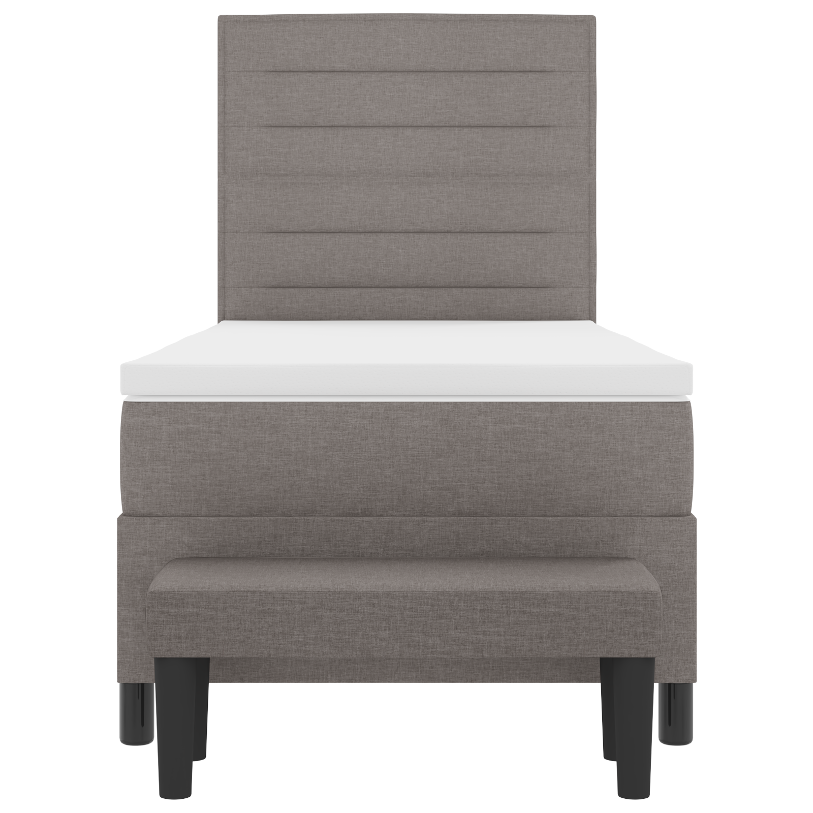 Kutinė lova su čiužiniu ir suolu Taupe 90x190 cm Audinys - Image 9