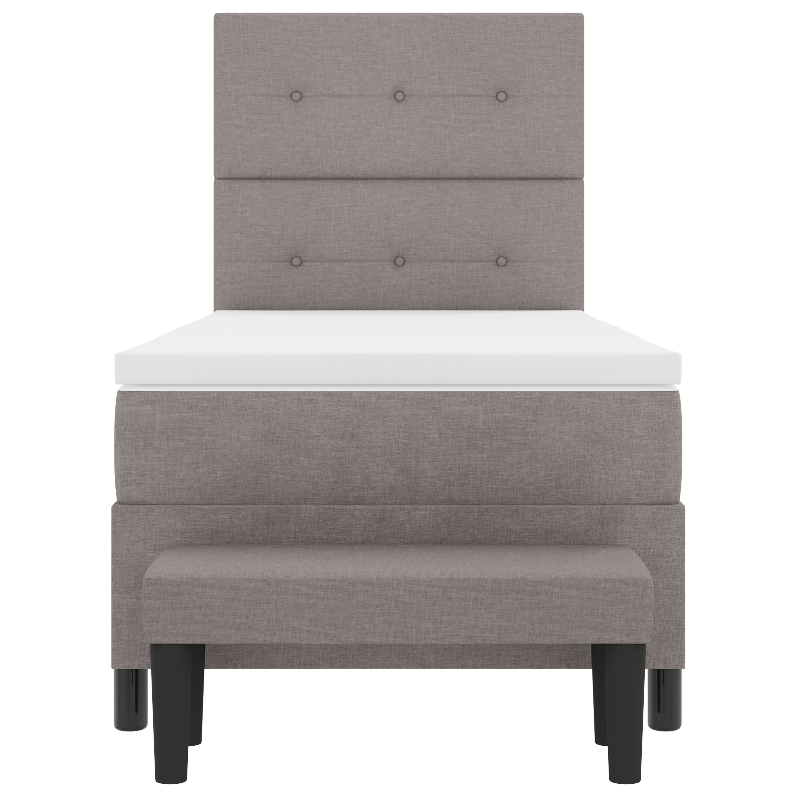 Dėžės pavasario lova su čiužiniu ir suolu taupe 100x200 cm audinys - Image 9