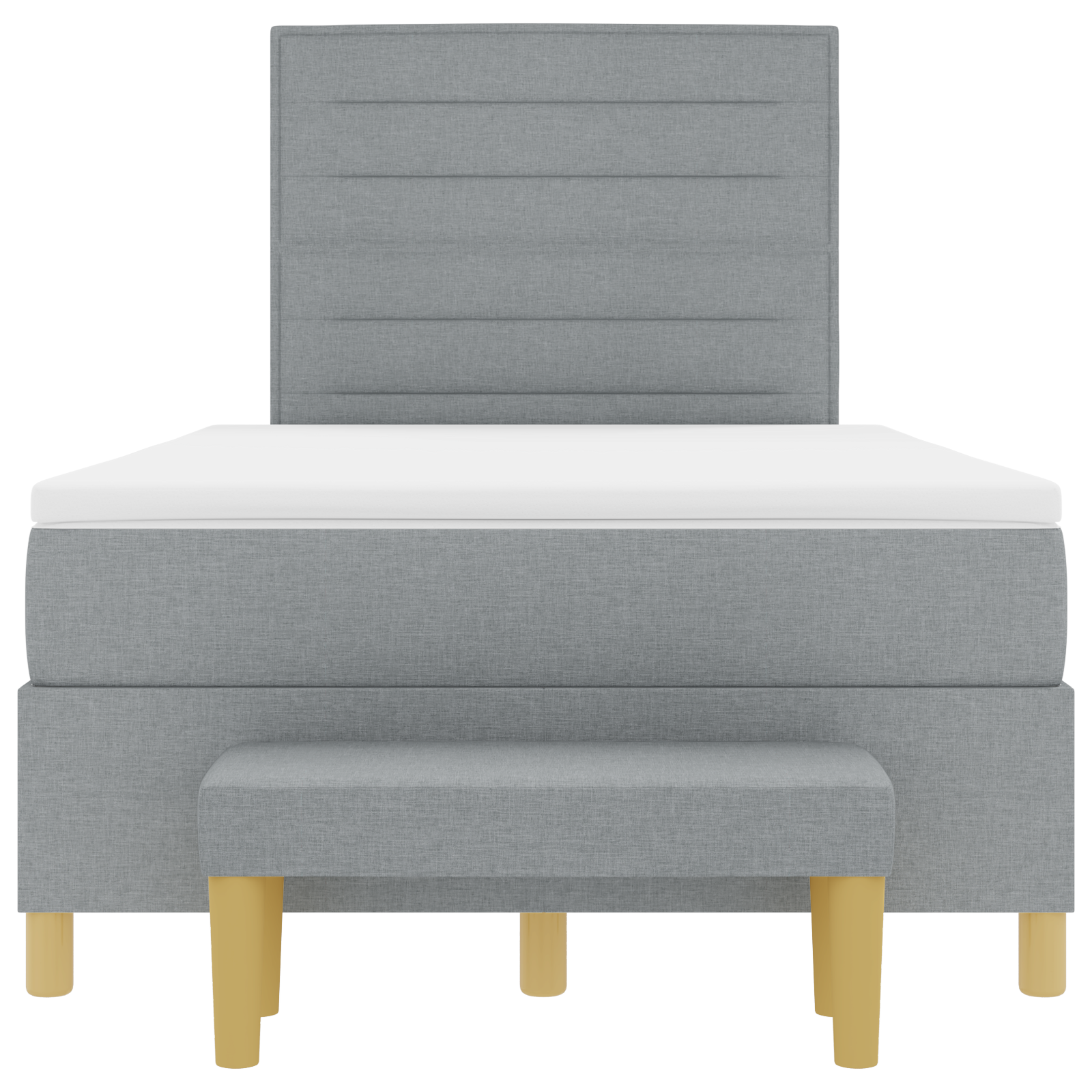 Bokštas su čiužiniu ir suoleliu Šviesiai pilka 120x200 cm Audinys - Image 9