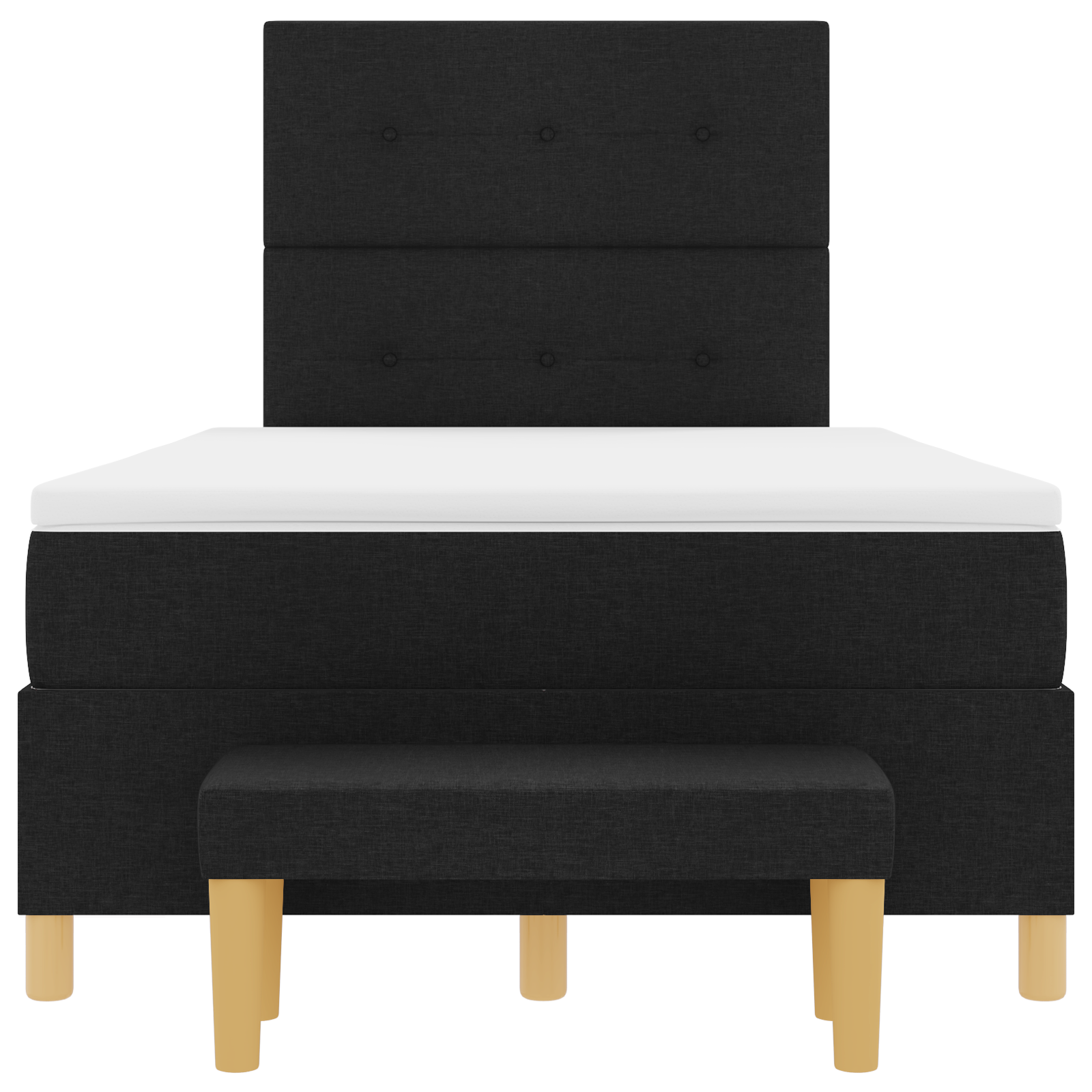 Dvigulė lova su čiužiniu ir suolu Juoda 120x190 cm Audinys - Image 9