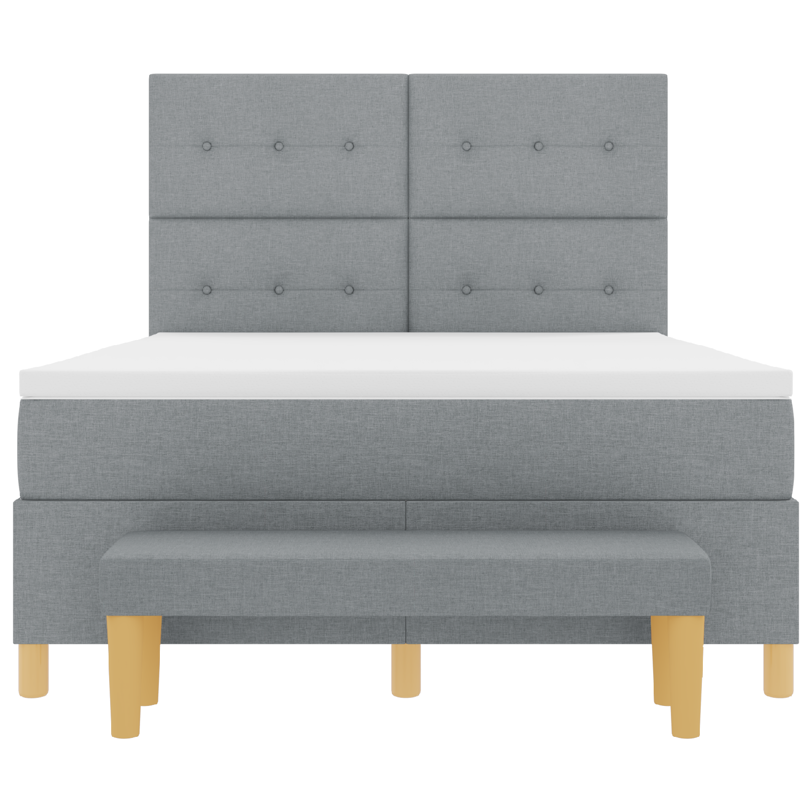 Čiužinys su lova ir suoleliu Šviesiai pilka 140x200 cm Audinys - Image 9