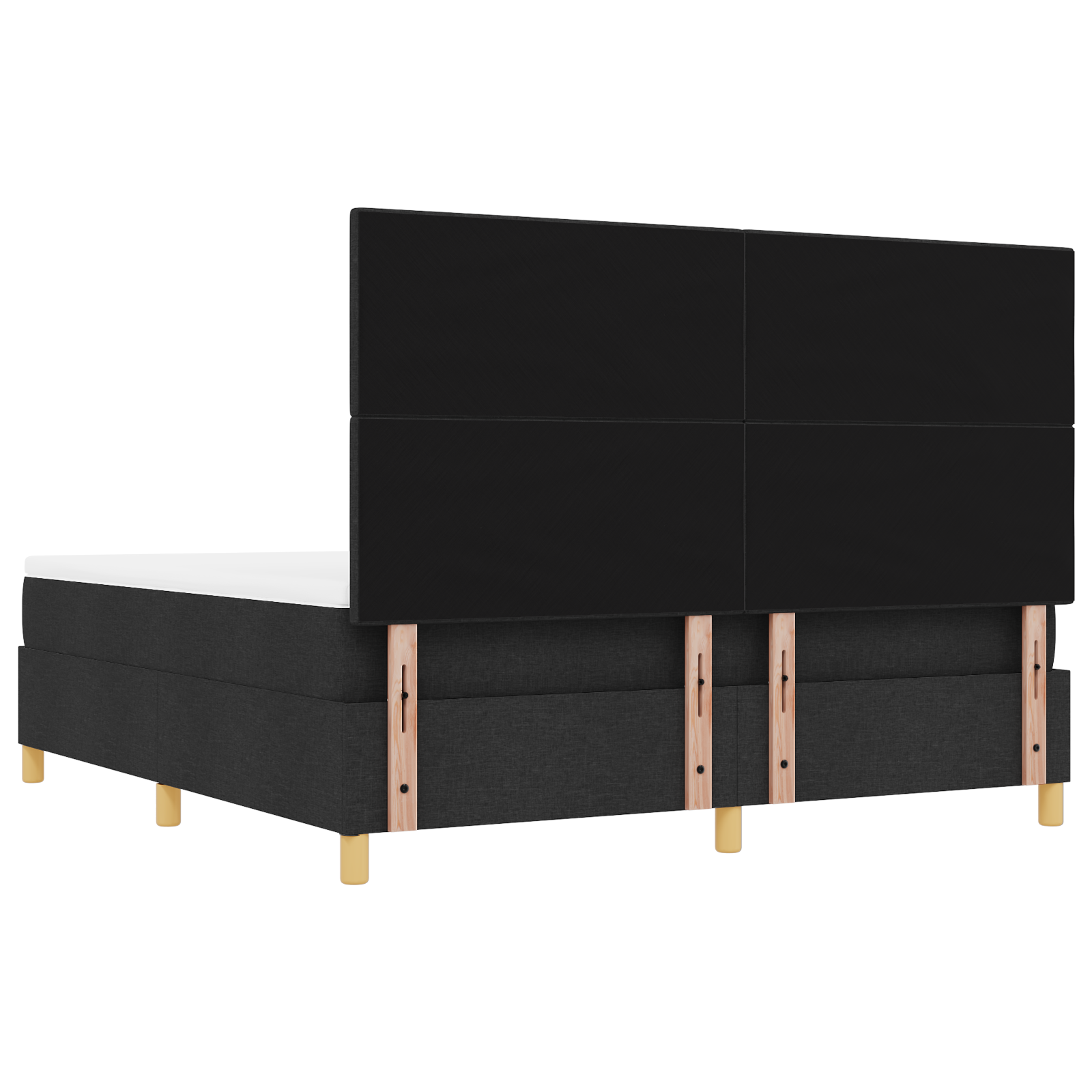 Box Spring lovelės čiužinys su suoleliu juodas 180x200 cm audinys - Image 11