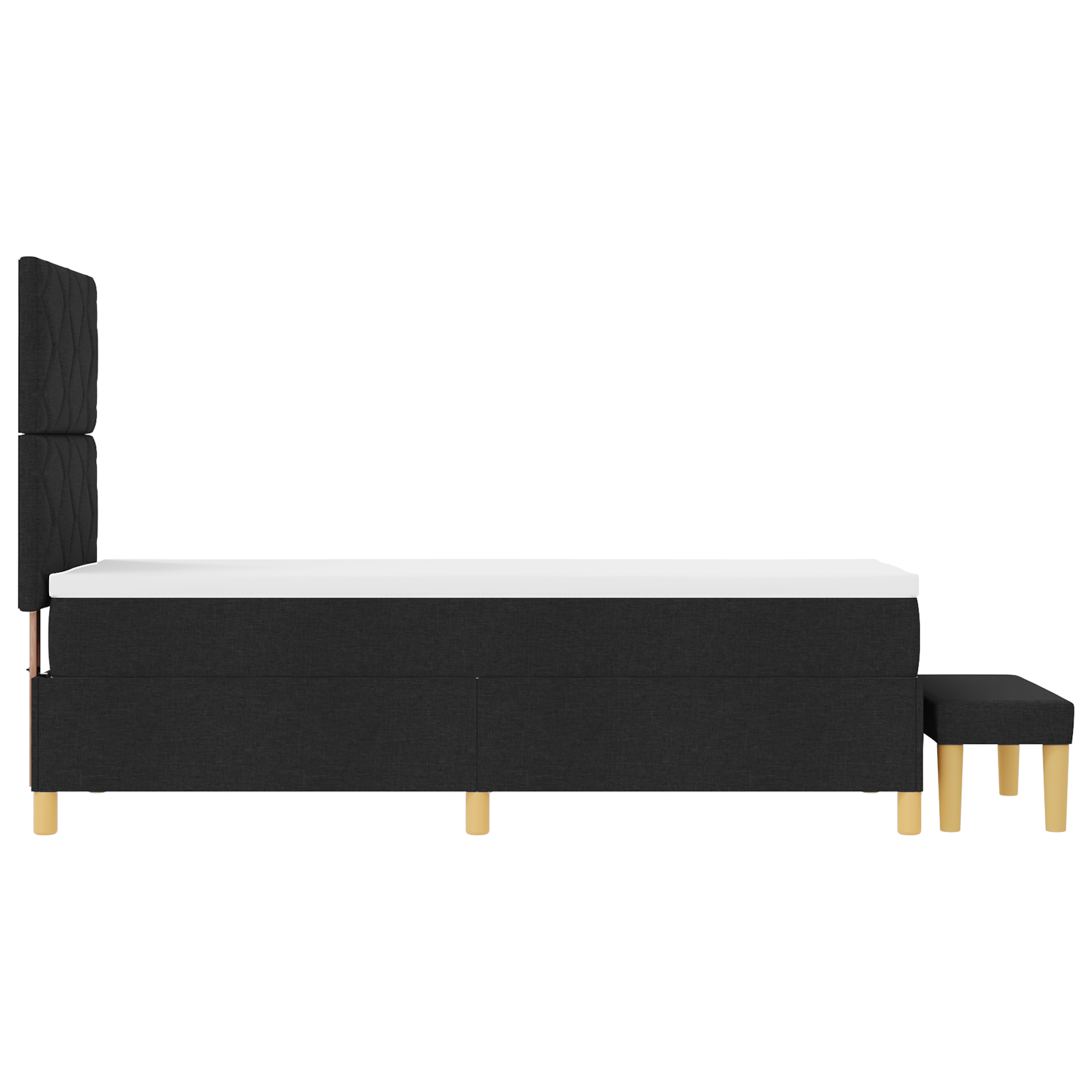 Lovos su Čiužiniu ir Suoleliu Juoda 80x200 cm Audinys - Image 10