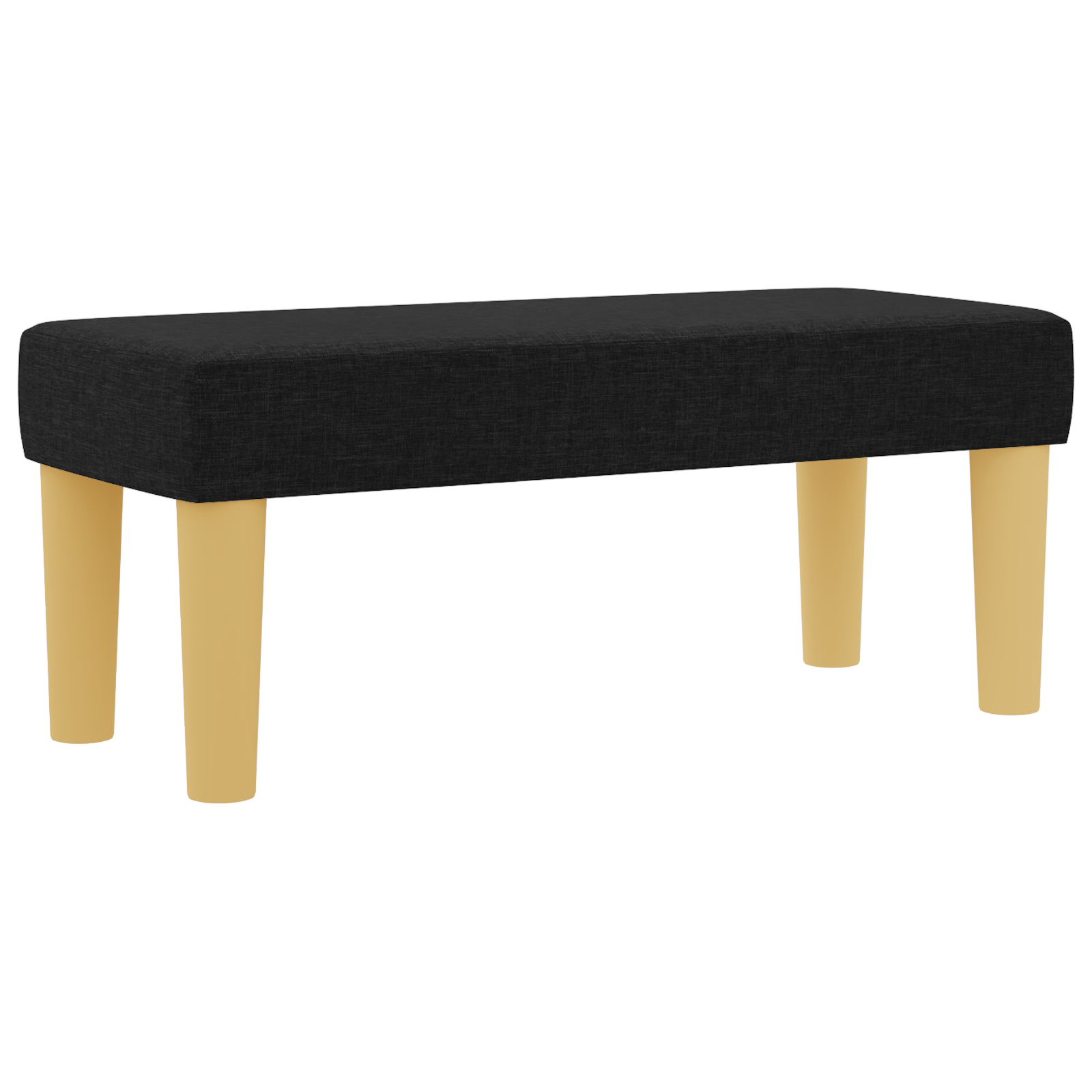 dėžinė lova su čiužiniu ir suoleliu juoda 100x200 cm audinys - Image 7