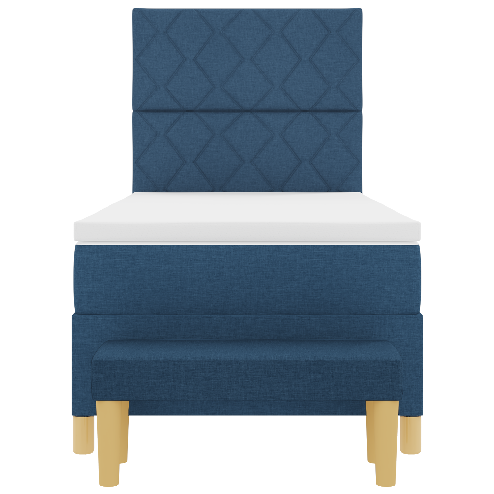 Dėžės spring lova su čiužiniu ir suolu mėlyna 100x200 cm audinys - Image 9