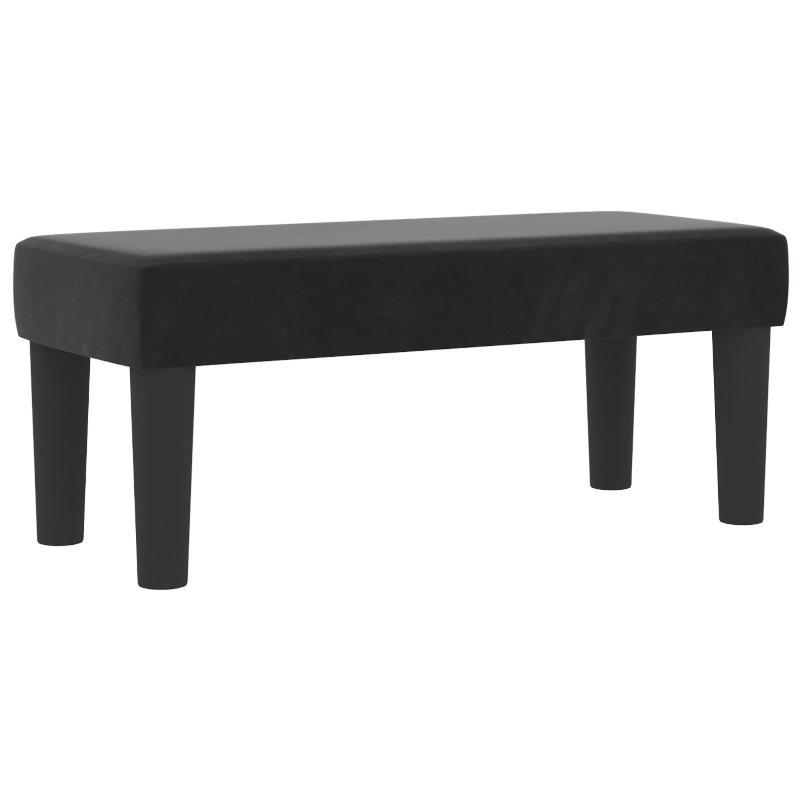 paklodės lova su čiužiniu ir suolu Juoda 80x200 cm Aksomas - Image 6