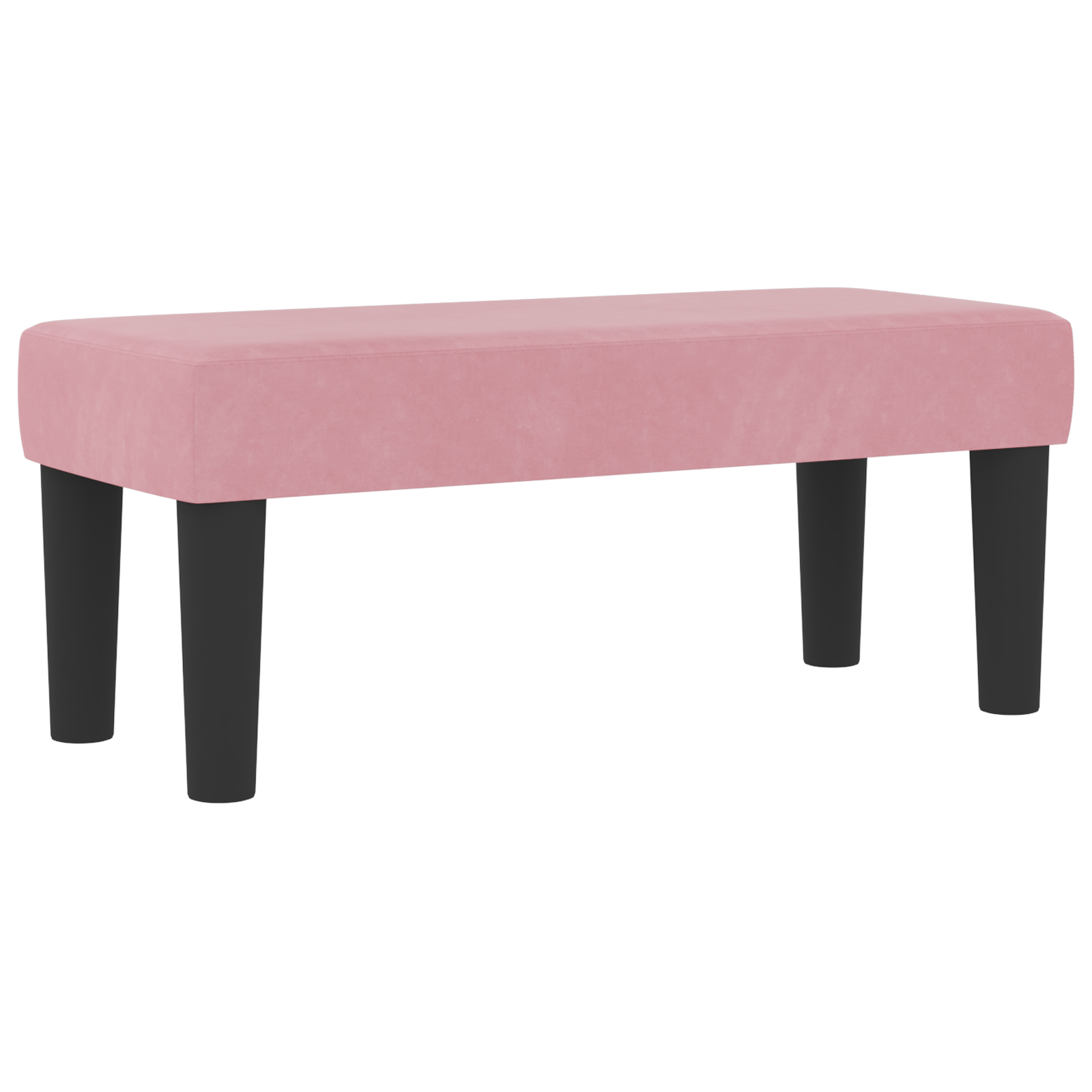 Box Spring Lova su Čiužiniu ir Suoliuku Rožinė 90x190 cm Aksomas - Image 6