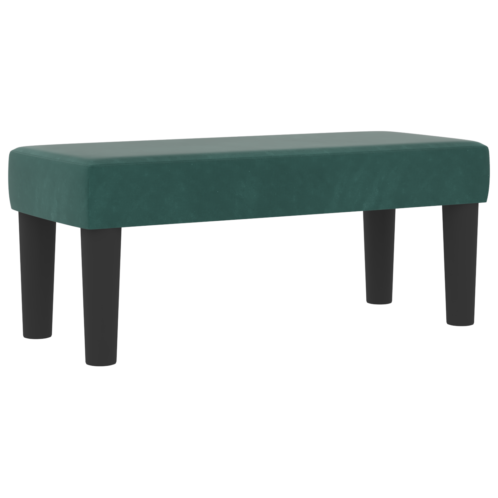 Box Spring lova su čiužiniu ir suoleliu Tamsiai žalia 90x190 cm Aksomas - Image 6